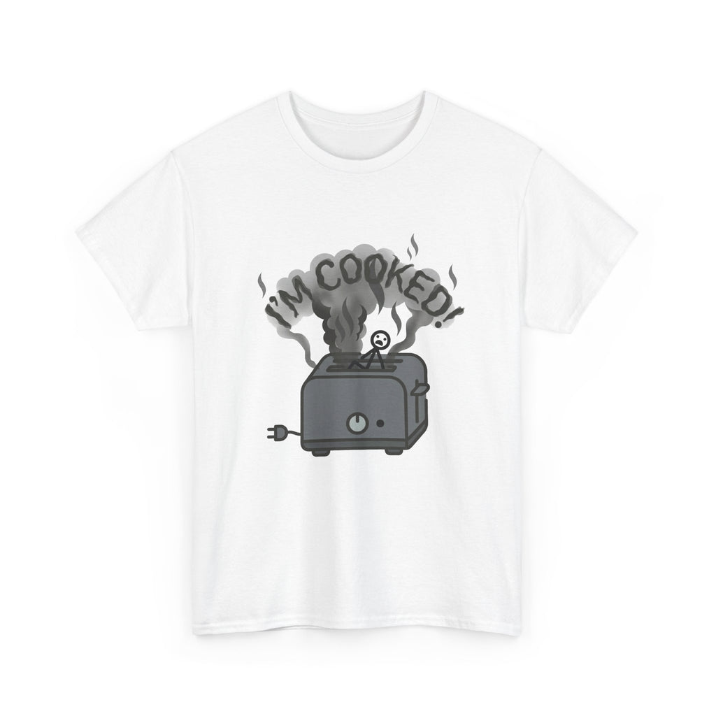 I'm Cooked Toaster T‑Shirt — Funny Kitchen Appliance Graphic Tee