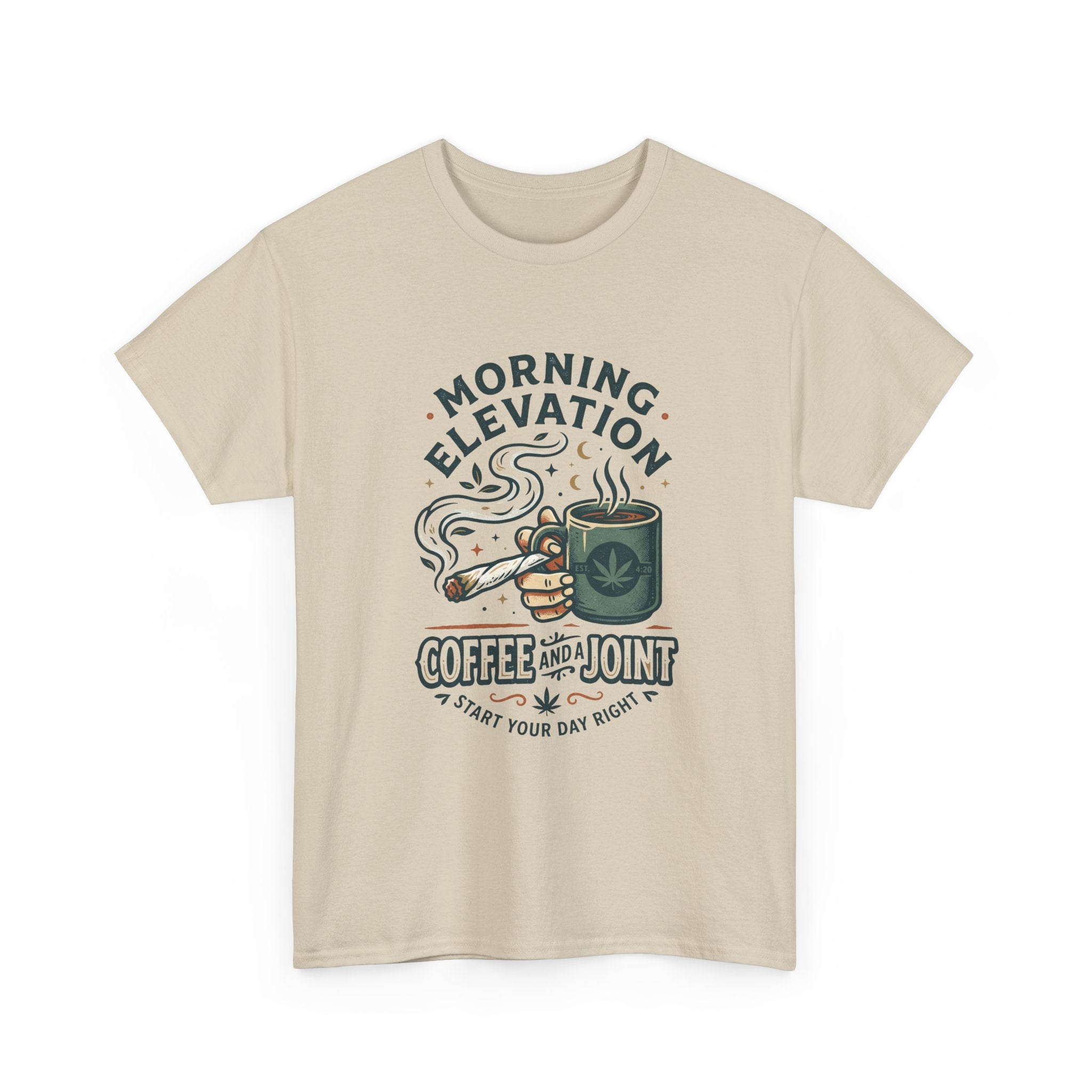 Coffee & Joint T-Shirt — Morning Elevation Graphic Tee