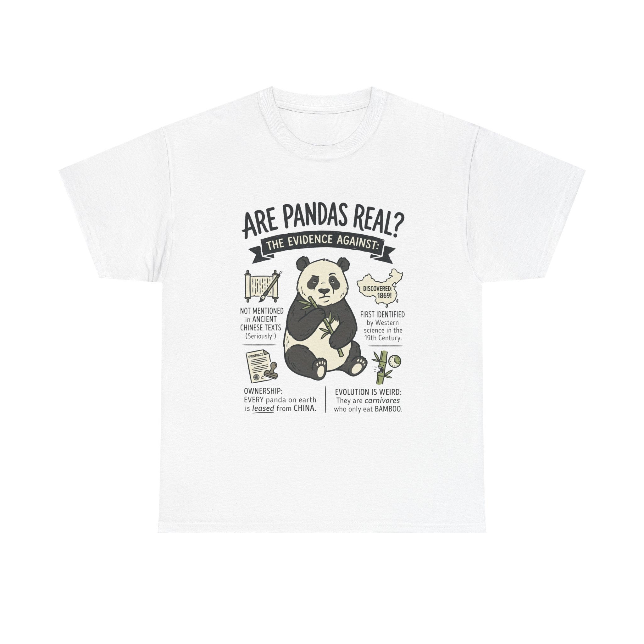 Are Pandas Real? Graphic Tee — Funny Panda Infographic T-Shirt