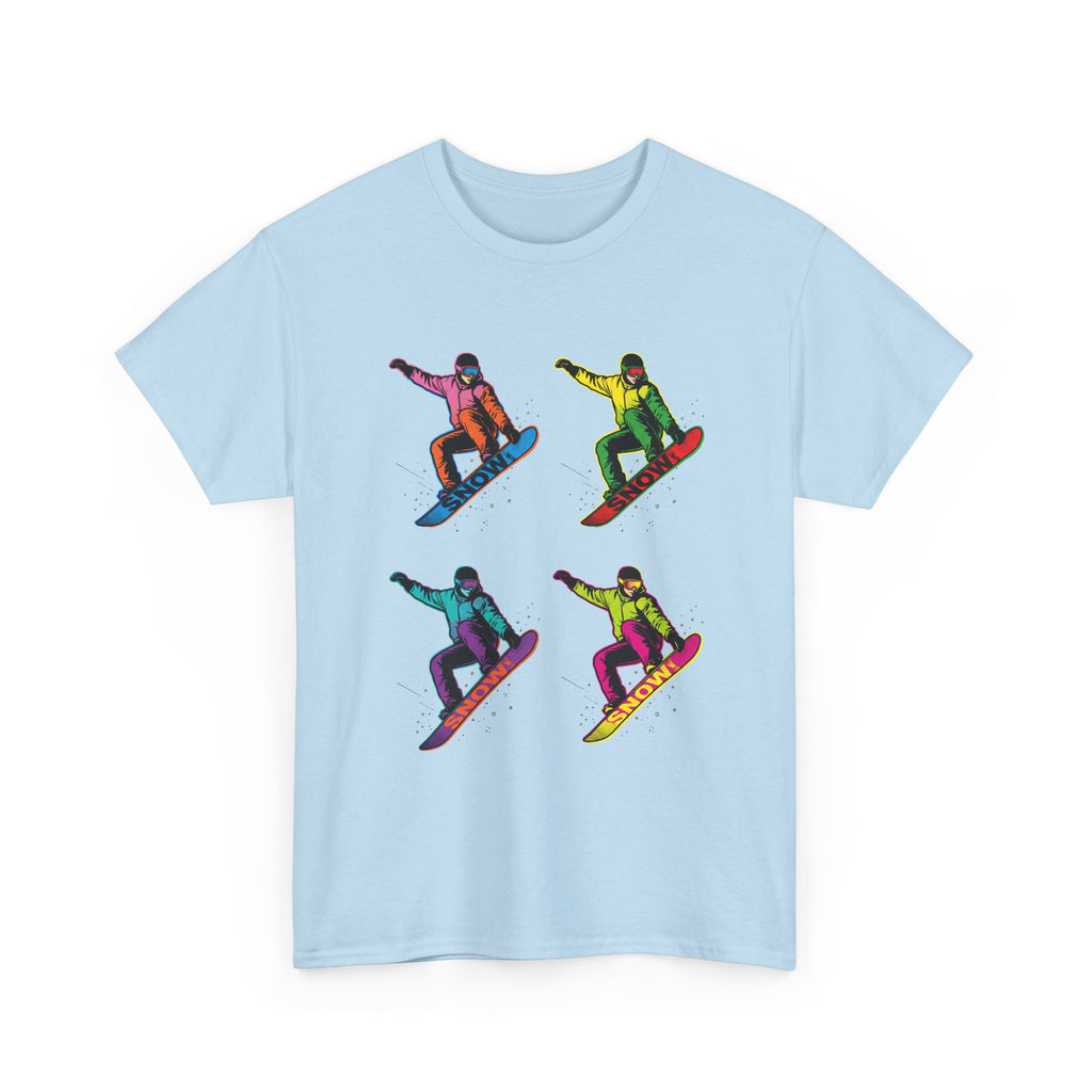 Snowboarder Pop Art T-Shirt – Colorful Retro Snowboarding Graphic Tee