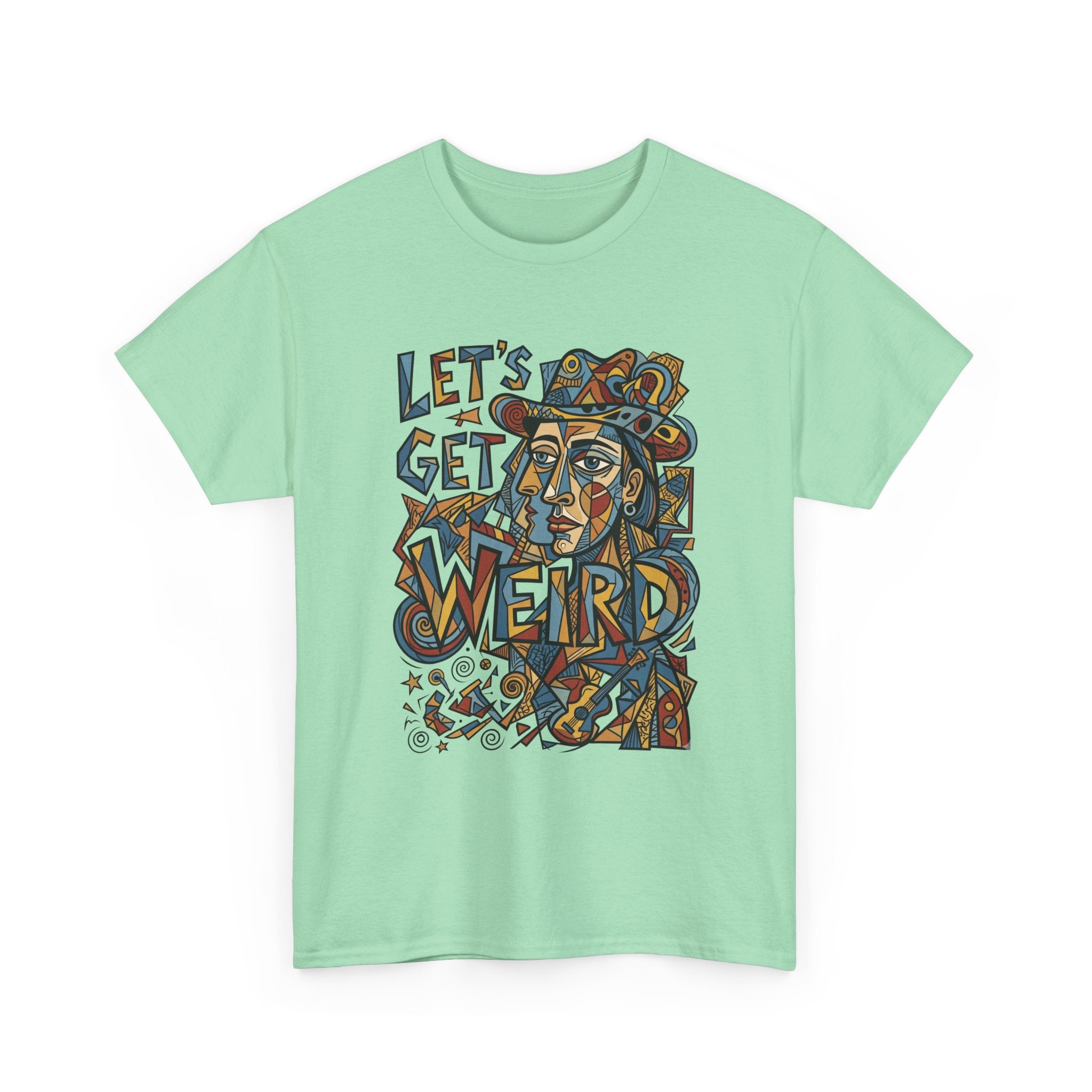 Let’s Get Weird T-Shirt — Retro Psychedelic Face Graphic Tee