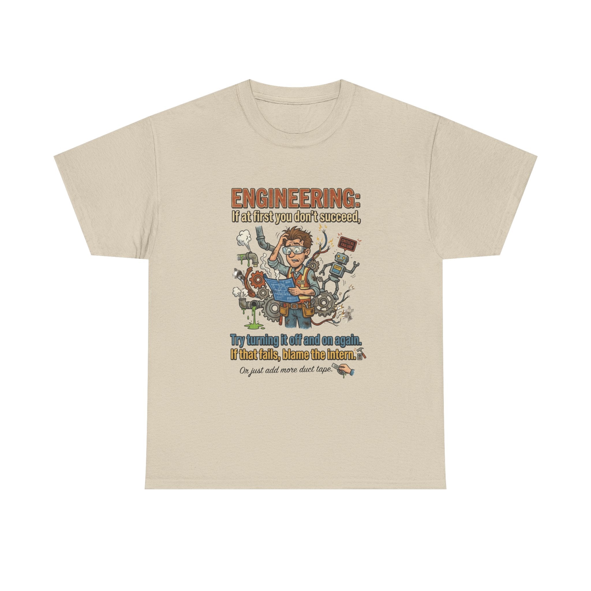 Engineering T-Shirt – Funny "If at first you don't succeed... Try bending it" Graphic Tee for Engineers