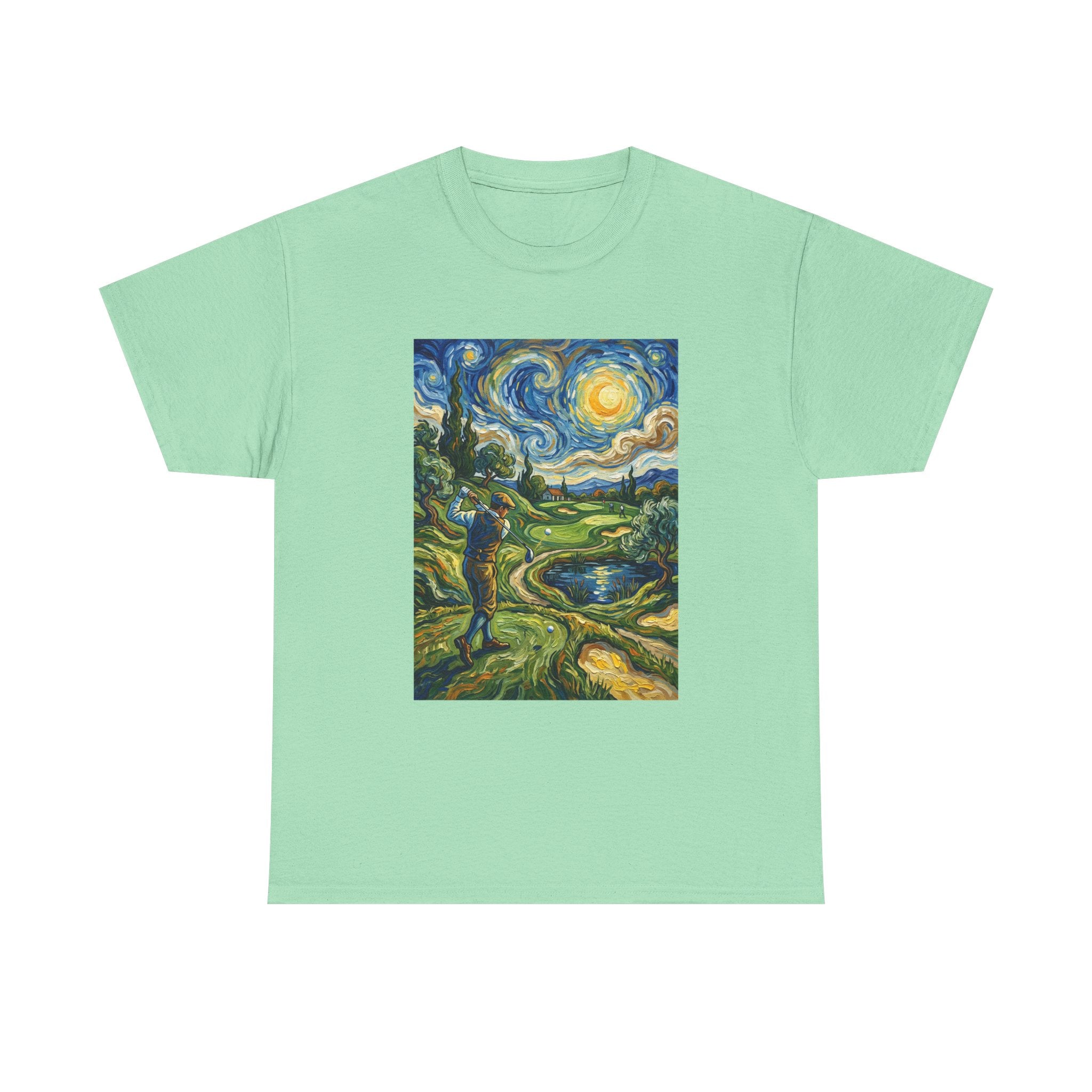 Golf Van Gogh Style T-Shirt — Starry Night Golf Artwork Tee