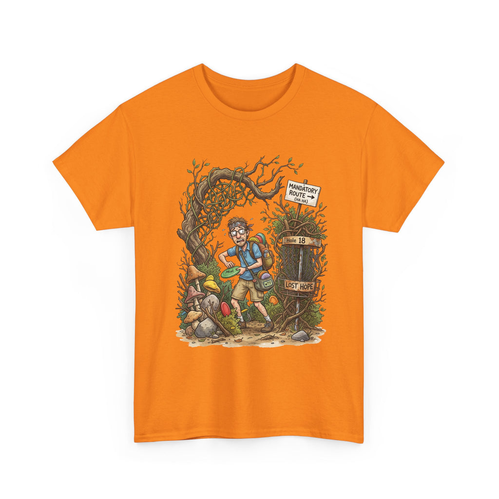Disc Golf Graphic Tee — "Lost But Loving It" Outdoor Adventure T-Shirt