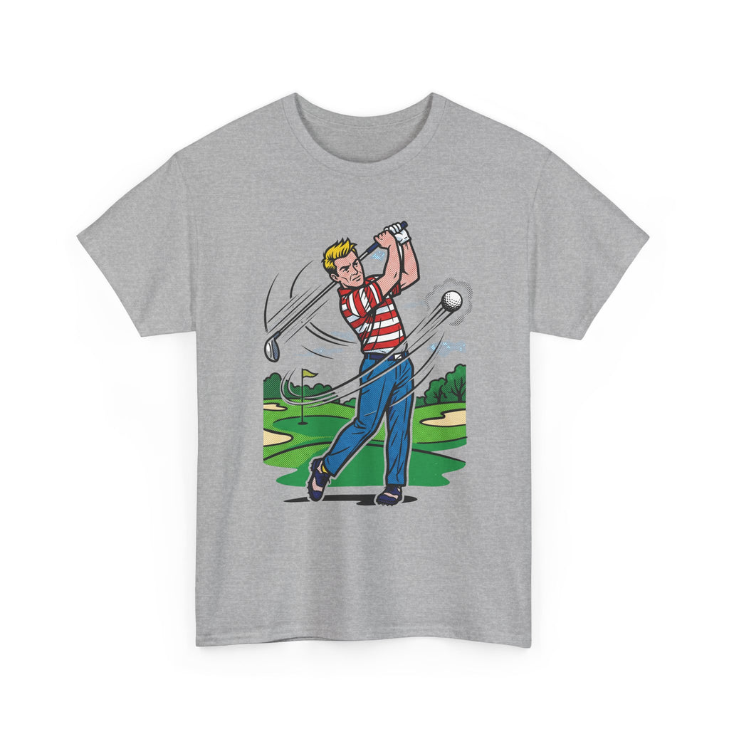 Golf Swing Graphic T-Shirt — Vintage Golfer Illustration Tee