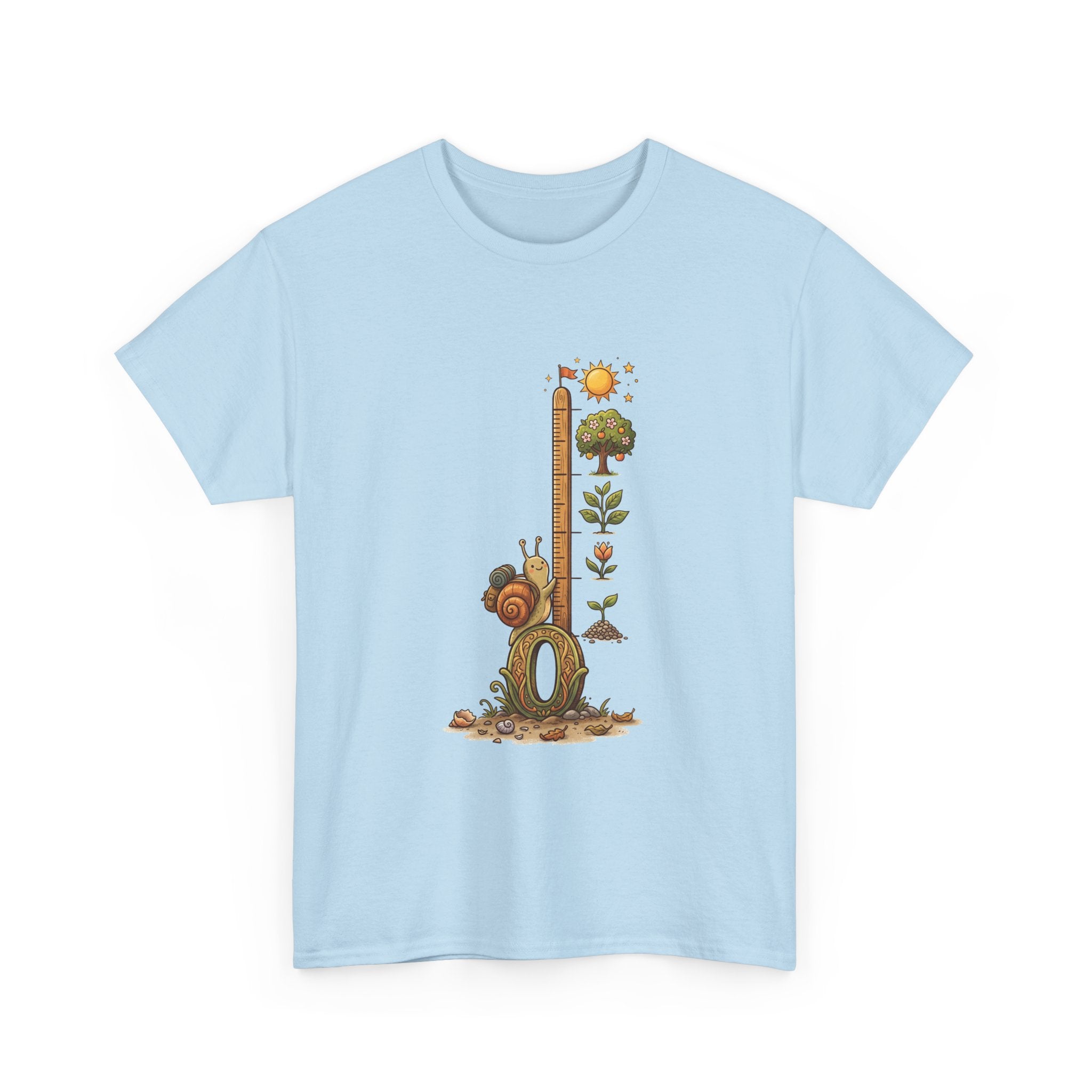 Growth Meter Graphic Tee — Cute Bear Planting Height Chart T-Shirt