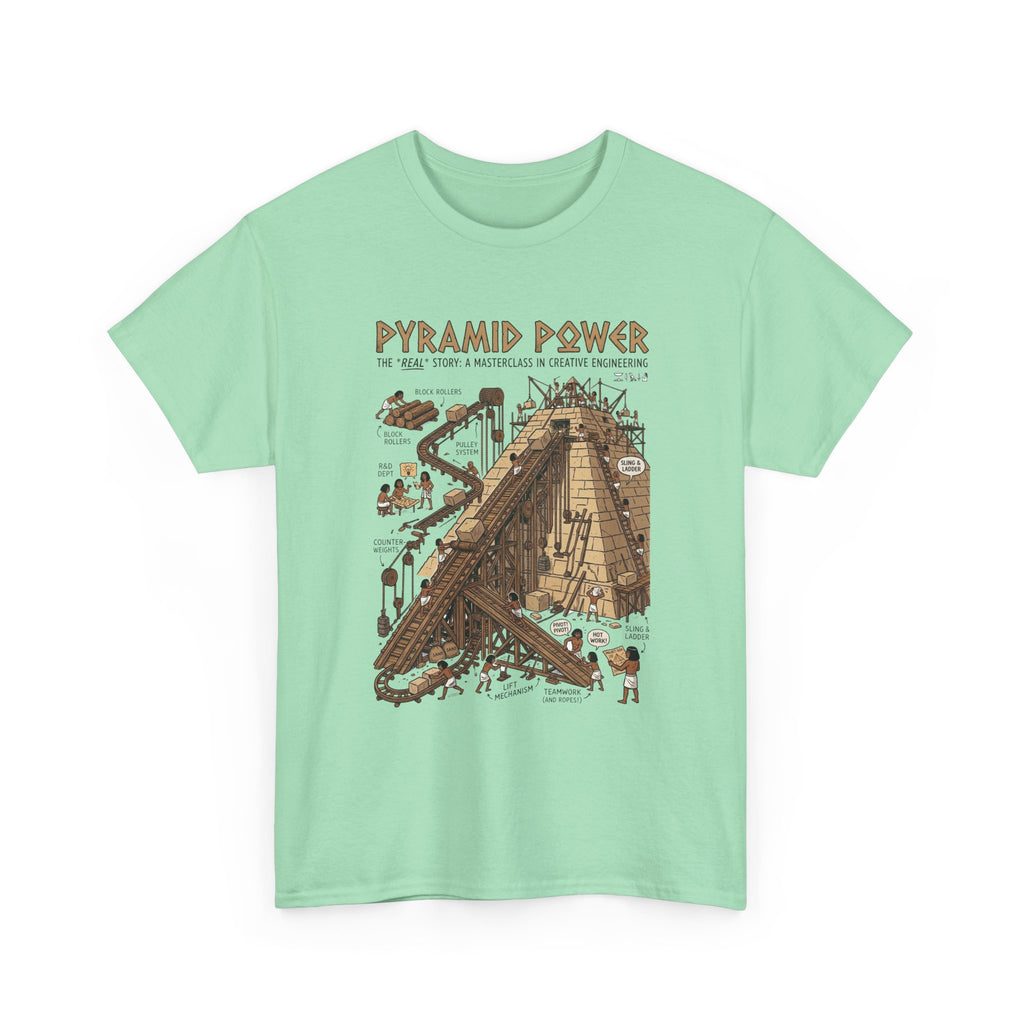 Pyramid Power Tee — Vintage Egyptian Pyramid Diagram Graphic T‑Shirt