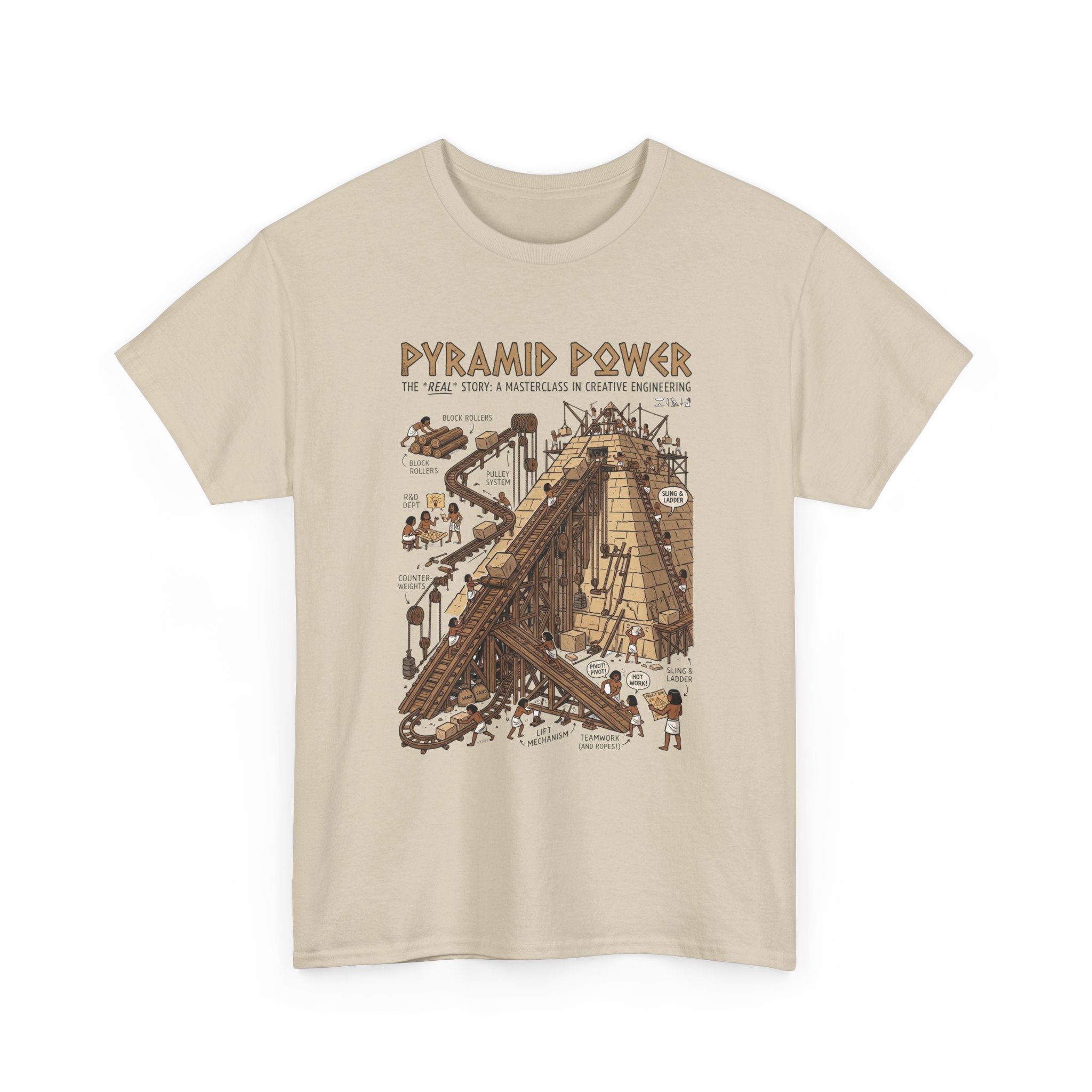 Pyramid Power Tee — Vintage Egyptian Pyramid Diagram Graphic T‑Shirt