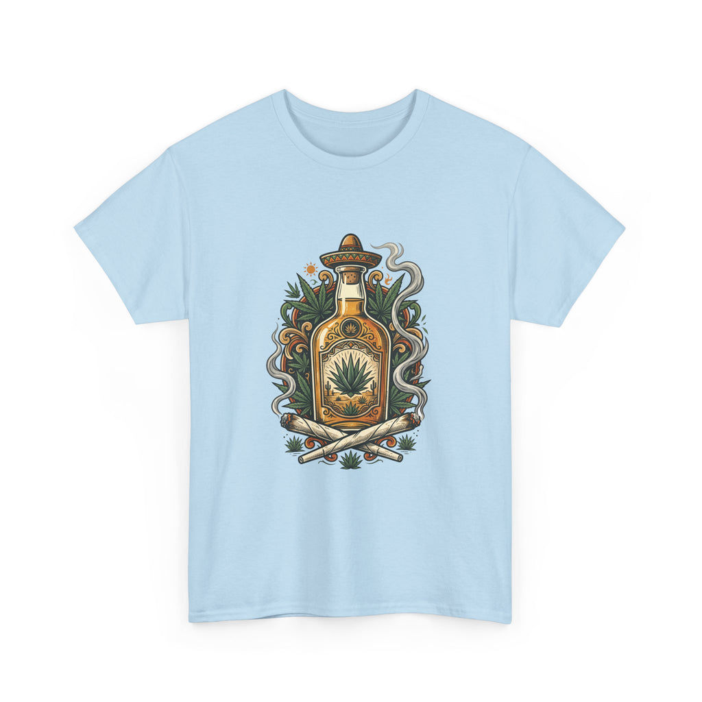 Tequila Bottle Graphic Tee — Agave Spirit Illustration T-Shirt