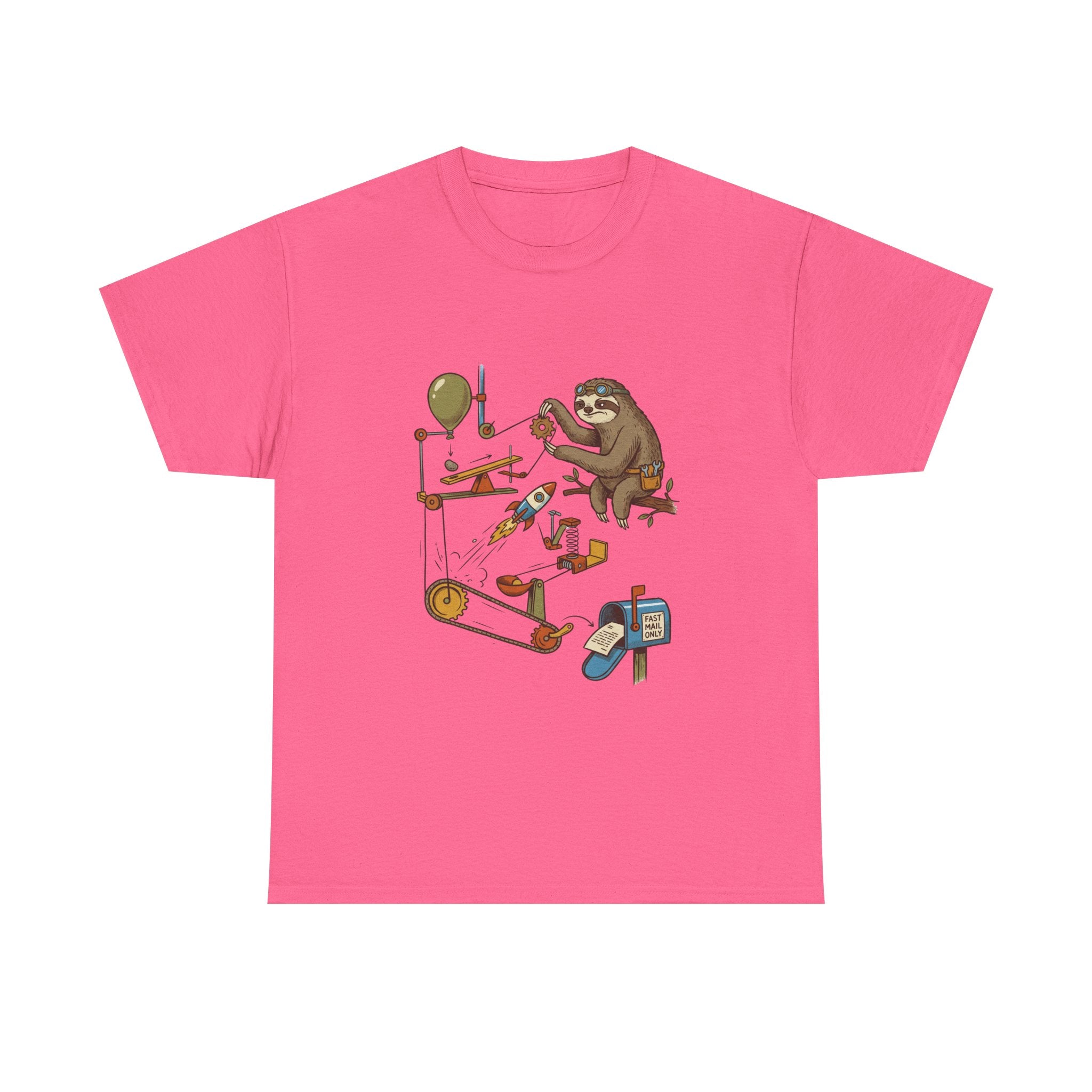 T-Shirt — Sloth Rube Goldberg Machine Graphic Tee