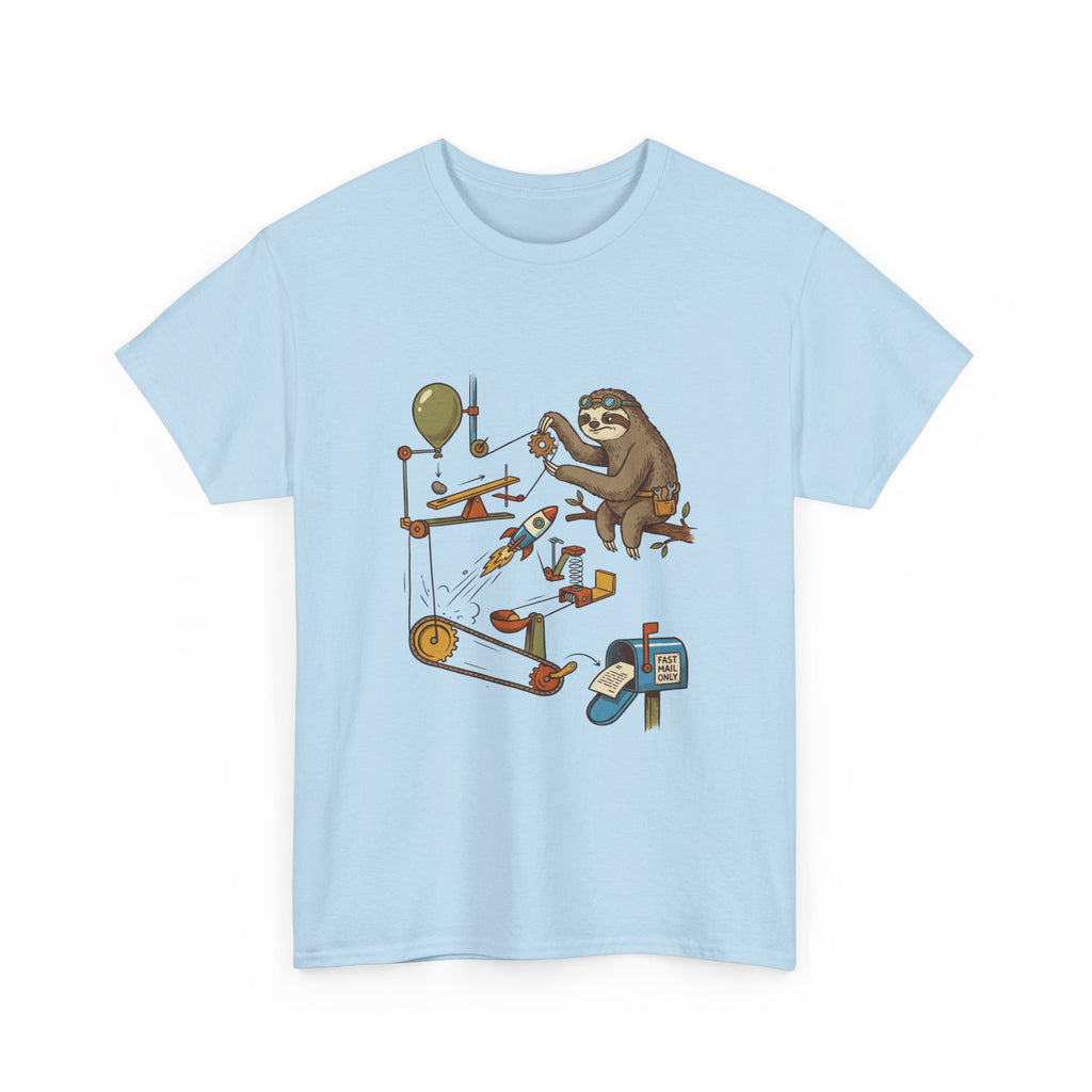 T-Shirt — Sloth Rube Goldberg Machine Graphic Tee