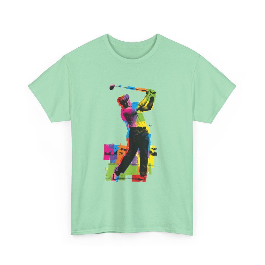Golf Swing Pop Art T-Shirt — Colorful Golfer Graphic Tee