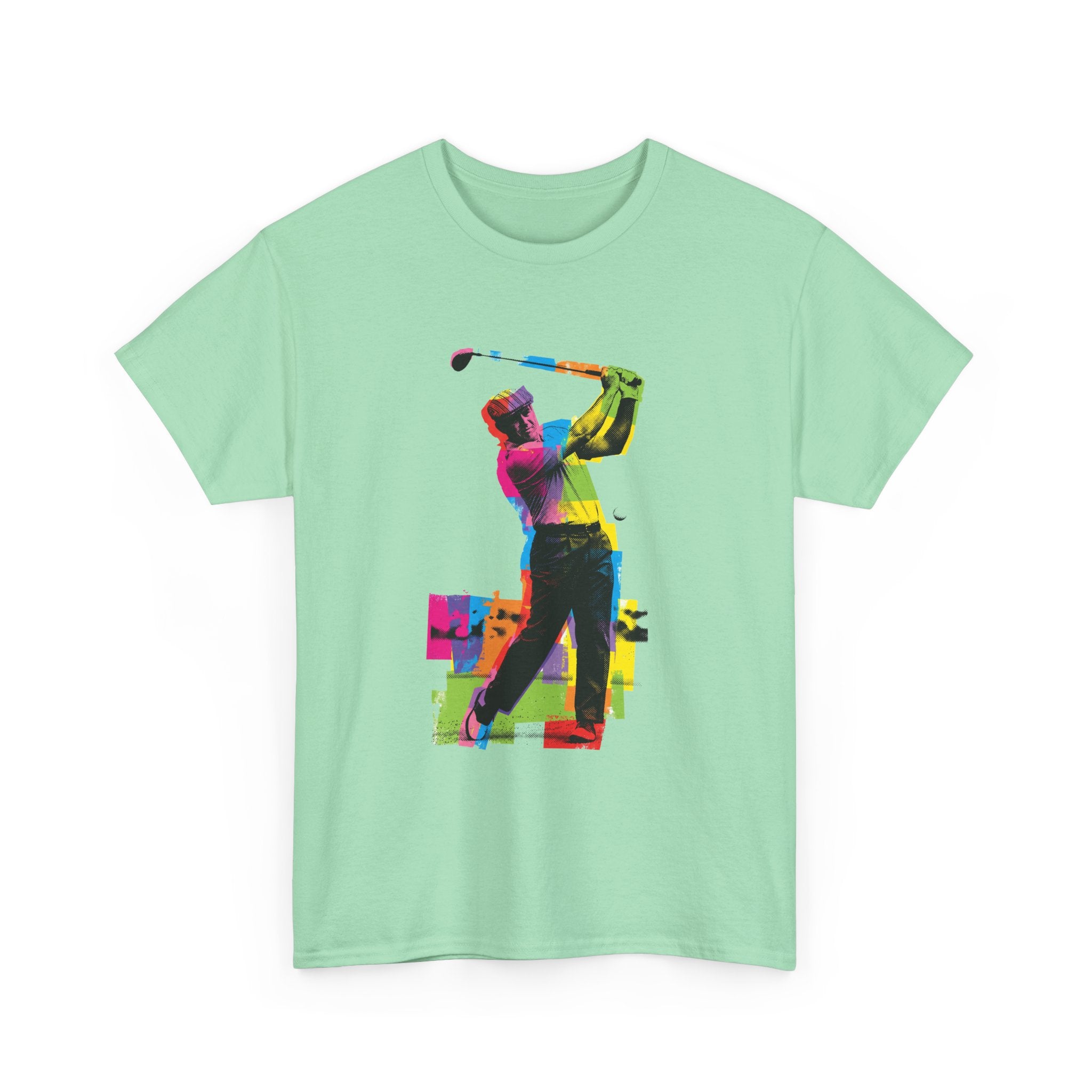 Golf Swing Pop Art T-Shirt — Colorful Golfer Graphic Tee