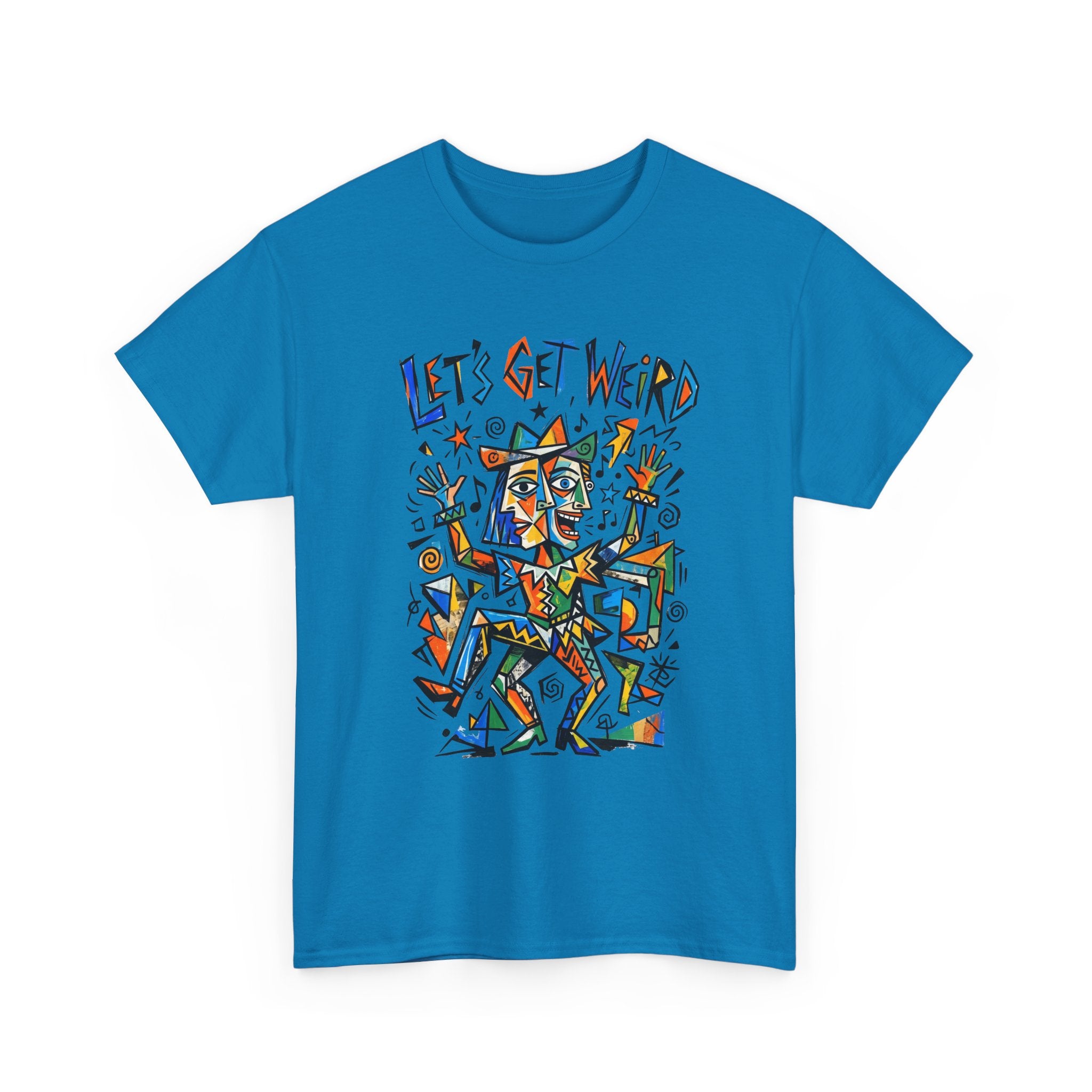 Let's Get Weird T‑Shirt — Colorful Abstract Party Graphic Tee