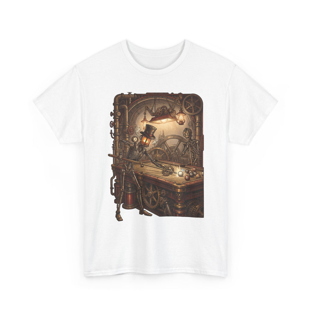 Steampunk Billiards T-Shirt – Vintage Pool Illustration