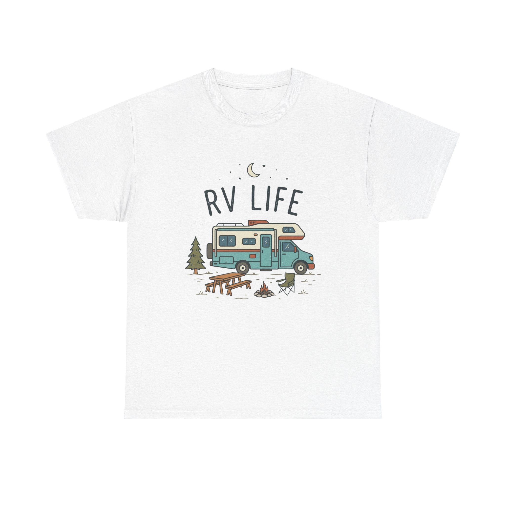 RV Life T‑Shirt — Retro Camper Tee for RV Travelers & Camping Enthusiasts