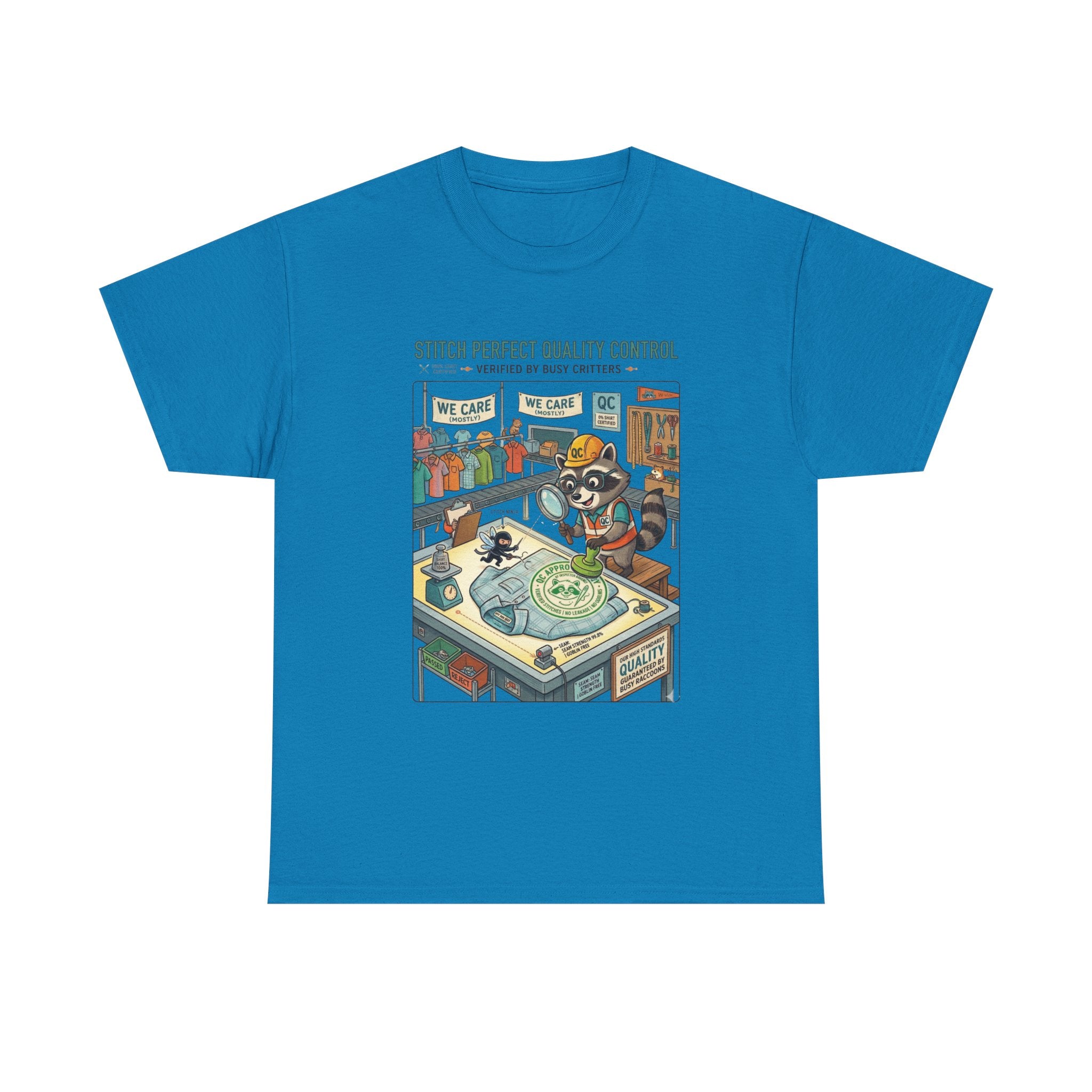 Quality Control Sewing Shirt — "Stitch Perfect" Tailor Cartoon Tee
