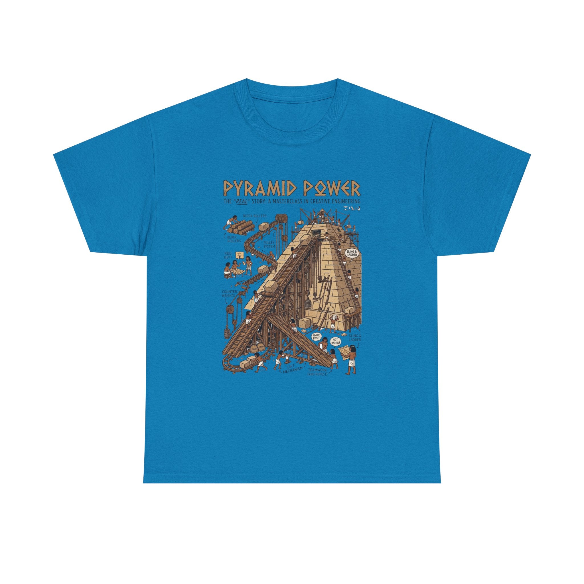 Pyramid Power Tee — Vintage Egyptian Pyramid Diagram Graphic T‑Shirt