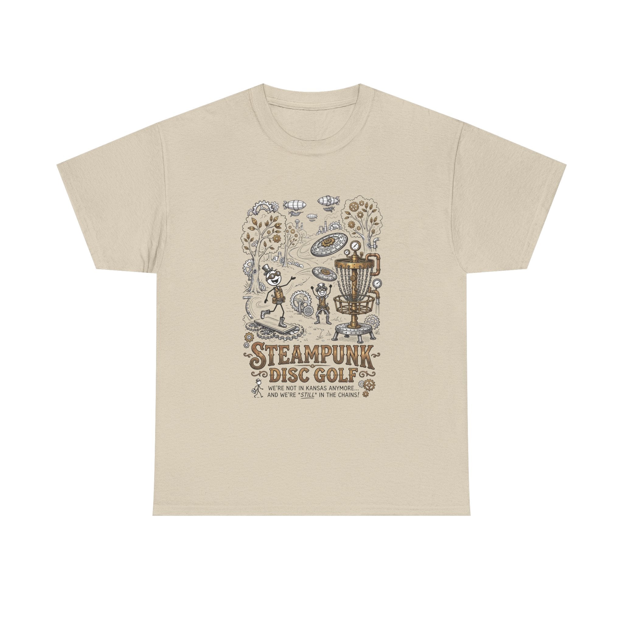 Steampunk Disc Golf T-Shirt — Vintage Victorian Disc Golf Design