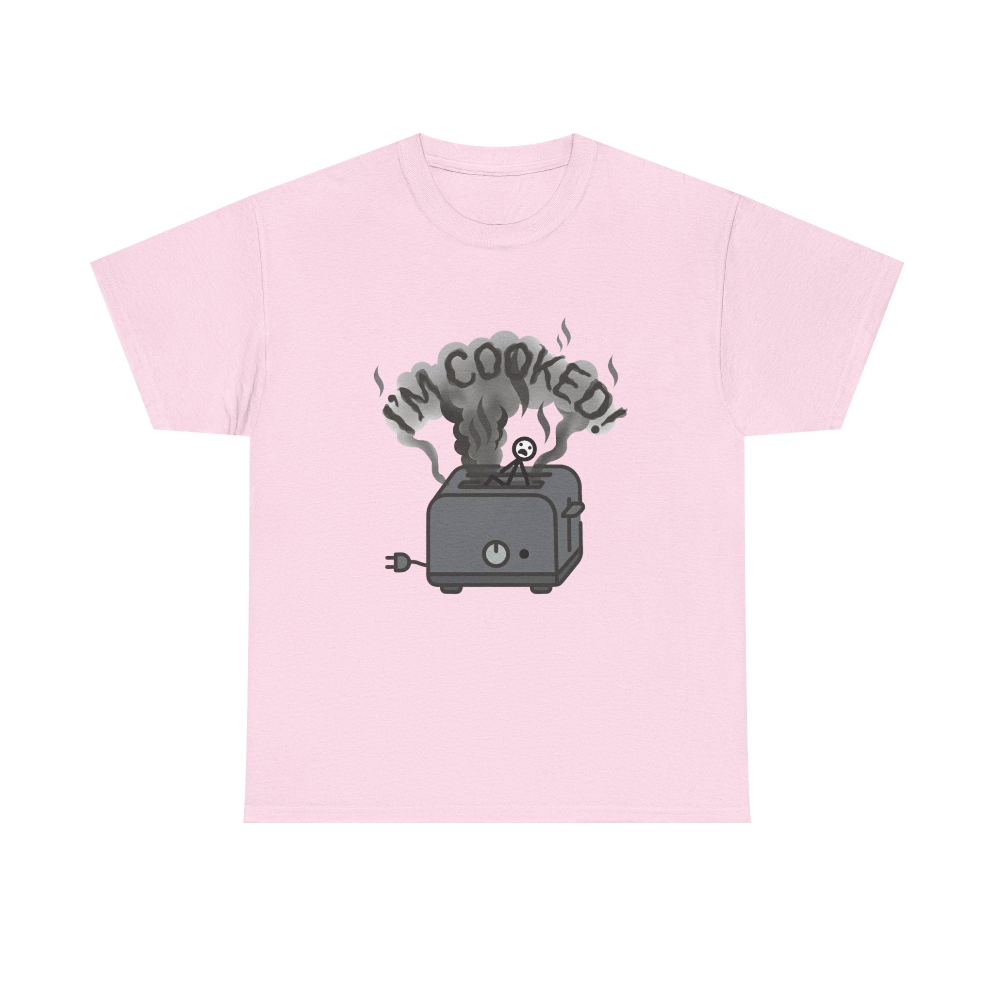 I'm Cooked Toaster T‑Shirt — Funny Kitchen Appliance Graphic Tee