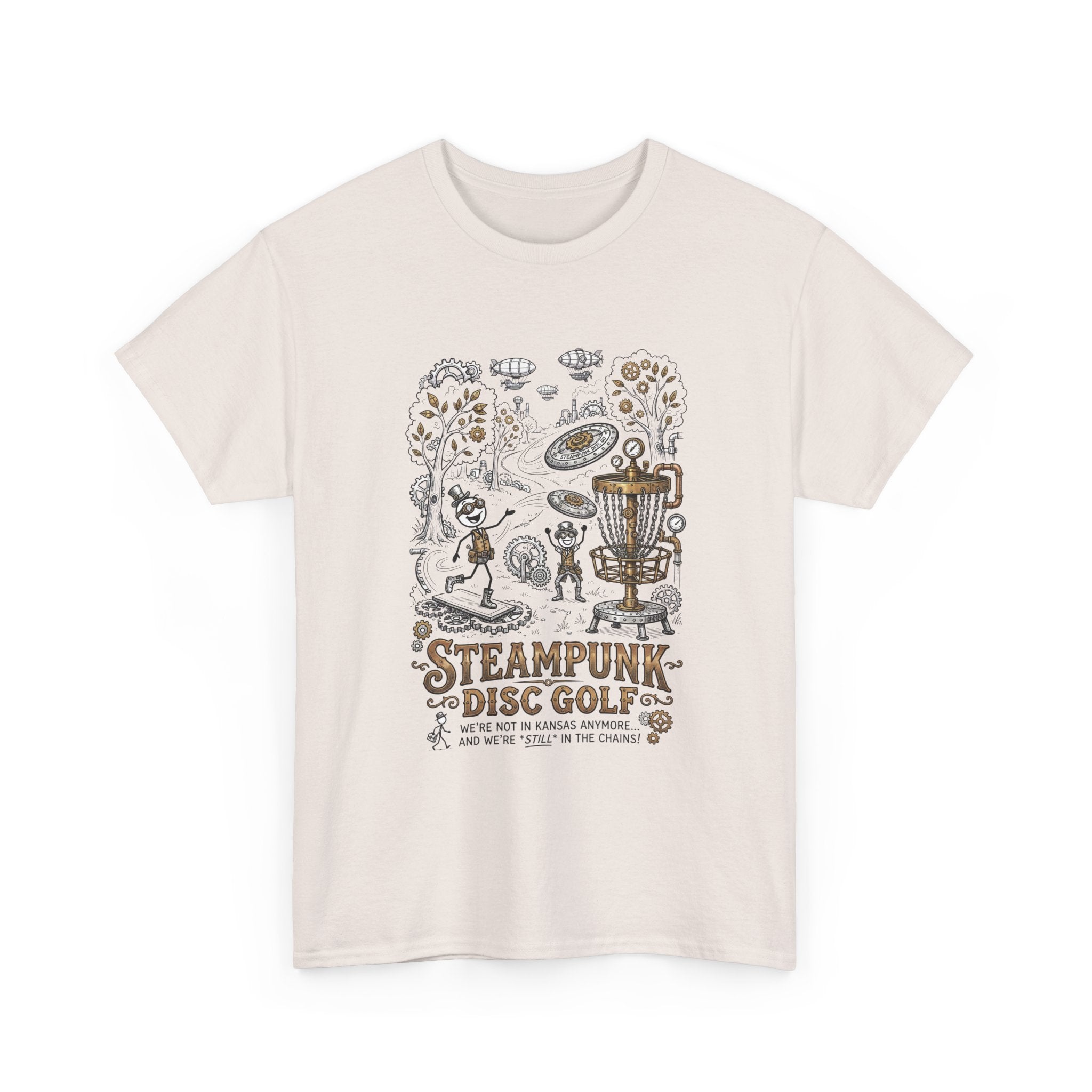 Steampunk Disc Golf T-Shirt — Vintage Victorian Disc Golf Design