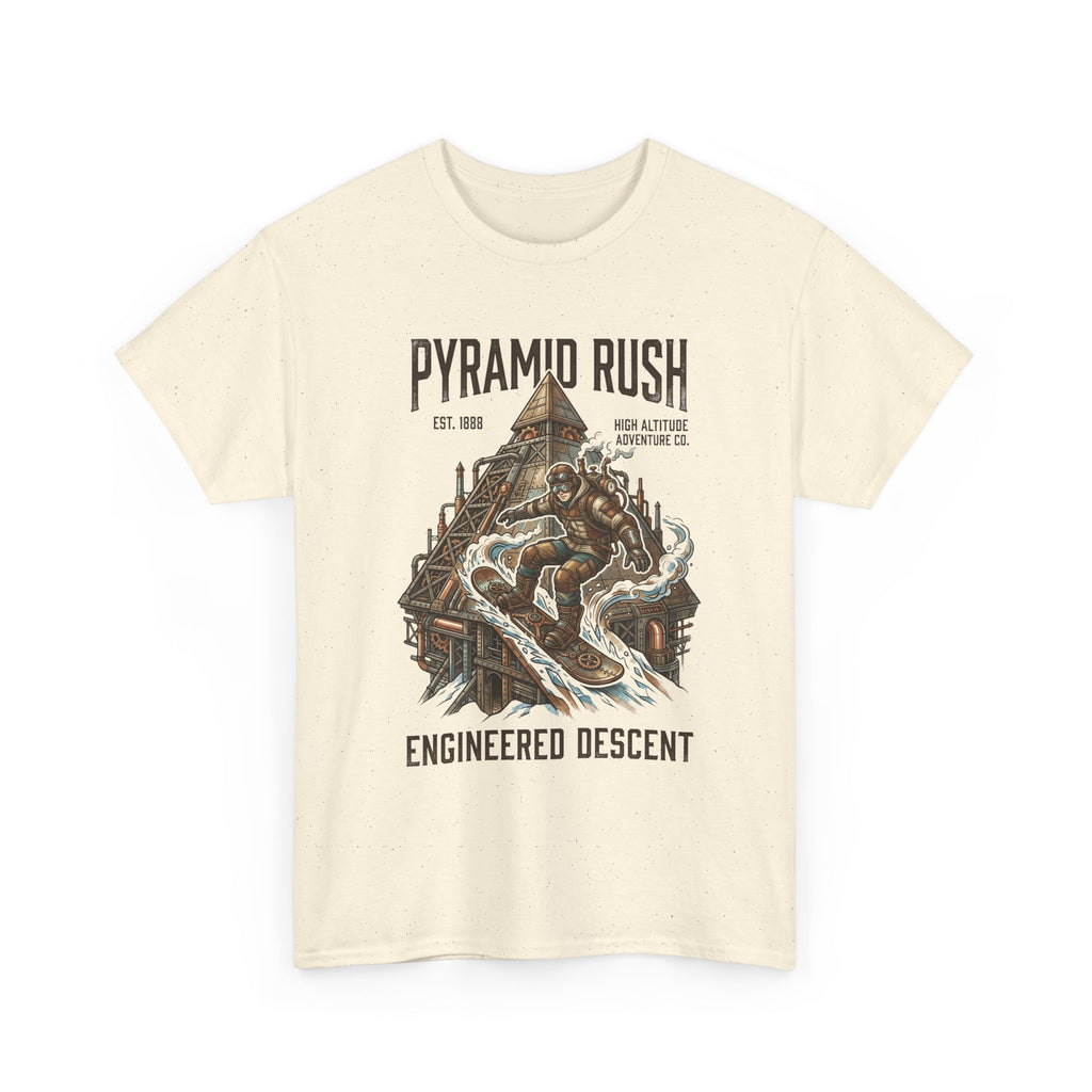 Steampunk Snowboard Pyramid Adventure T-Shirt — Fantasy Explorer Graphic Tee