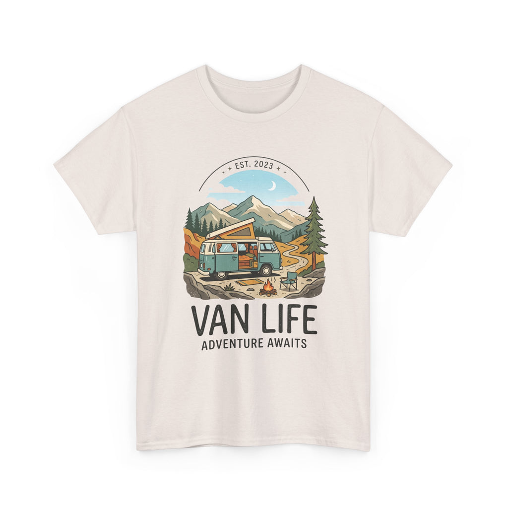 Van Life Adventure Awaits Unisex Heavy Cotton Tee