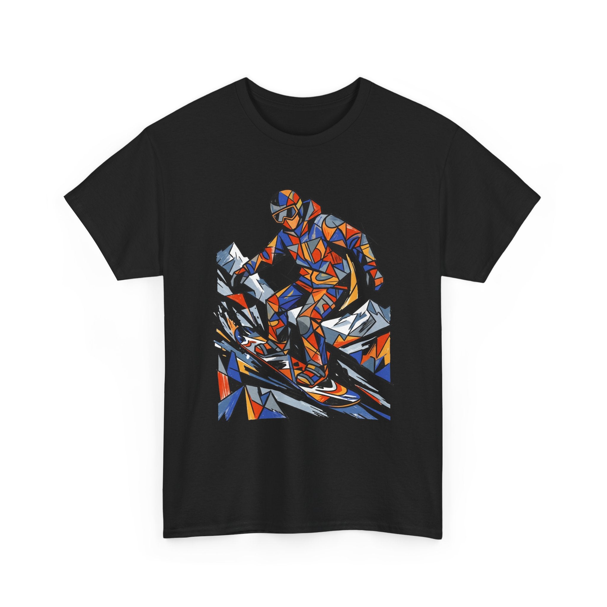 Snowboarder Geometric Art Tee