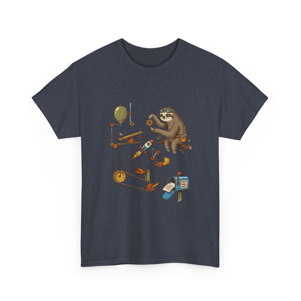 T-Shirt — Sloth Rube Goldberg Machine Graphic Tee