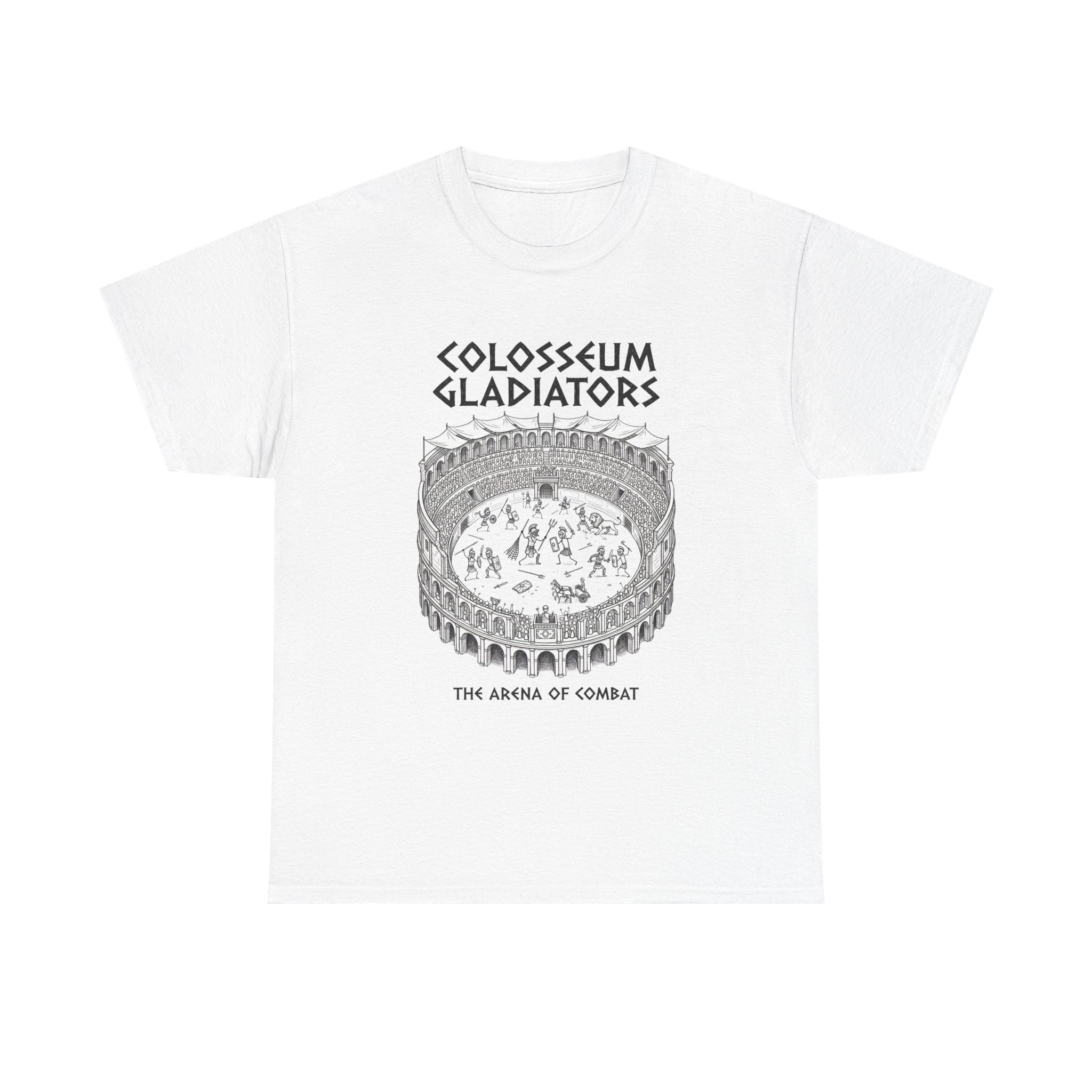 Colosseum Gladiators Tee — Ancient Roman Arena Graphic T-Shirt