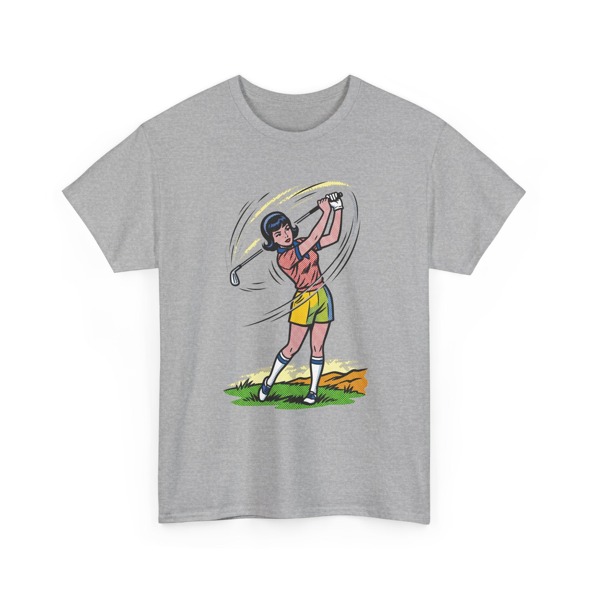 Golf Swing Graphic Tee — Vintage Golfer Illustration T-Shirt