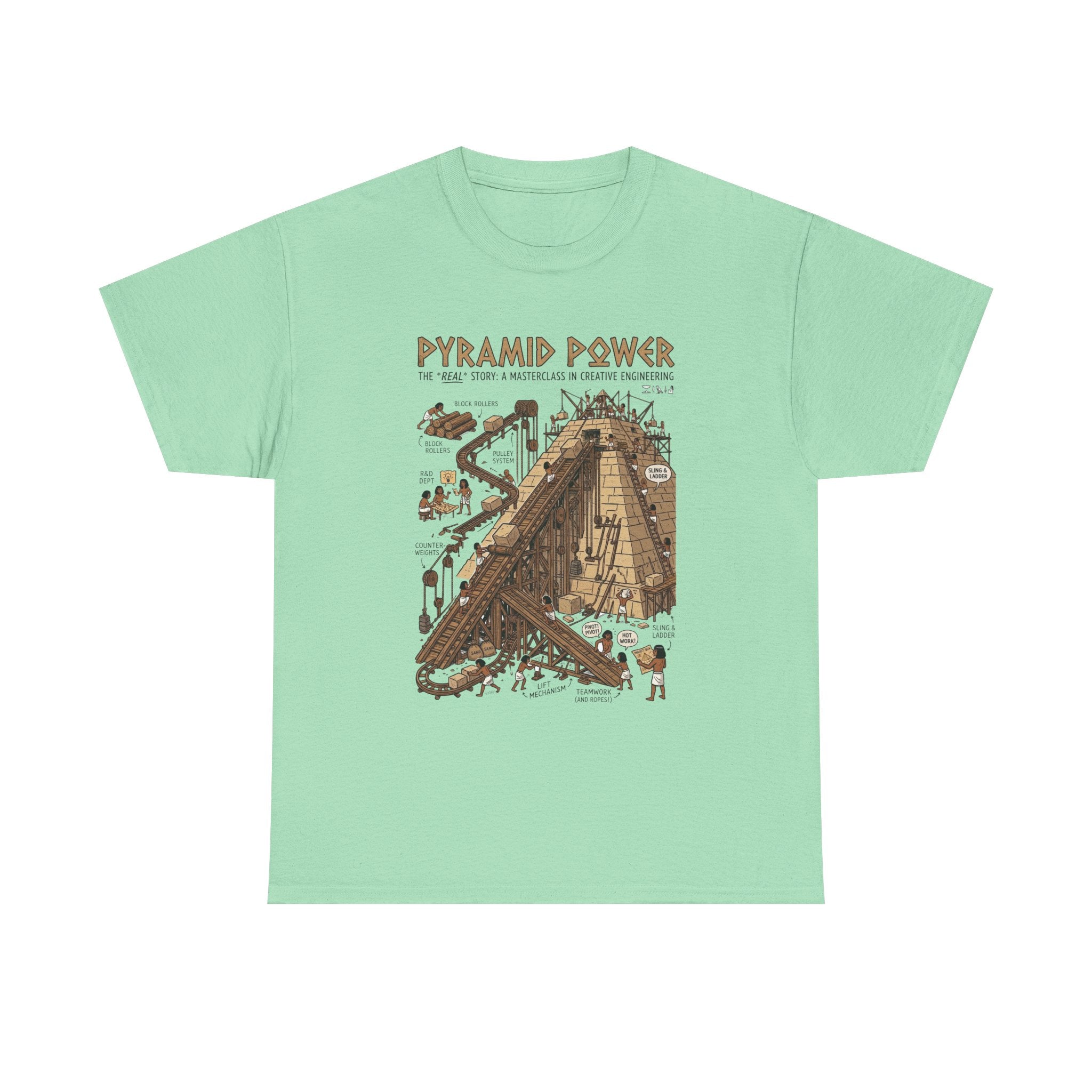 Pyramid Power Tee — Vintage Egyptian Pyramid Diagram Graphic T‑Shirt