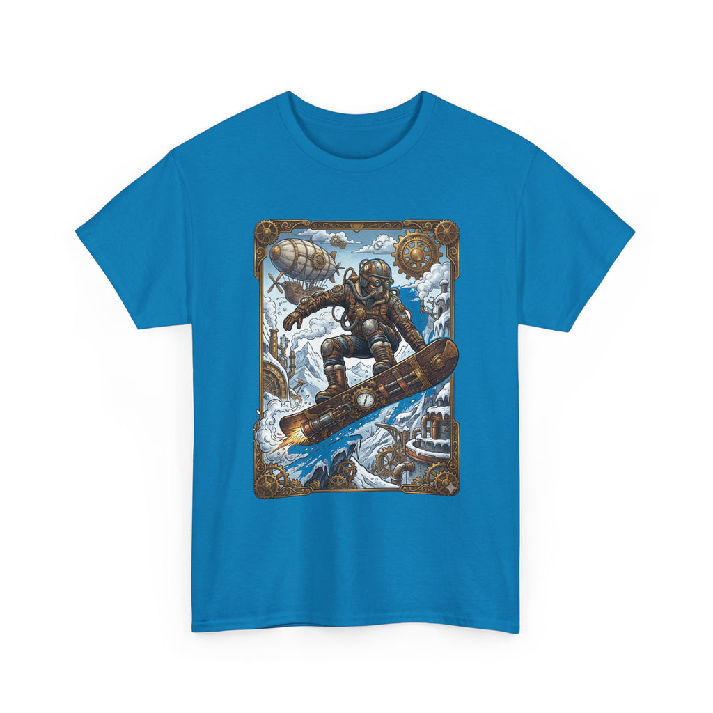Steampunk Snowboarder Tee — Vintage Deep-Sea Snowboarding Graphic Shirt