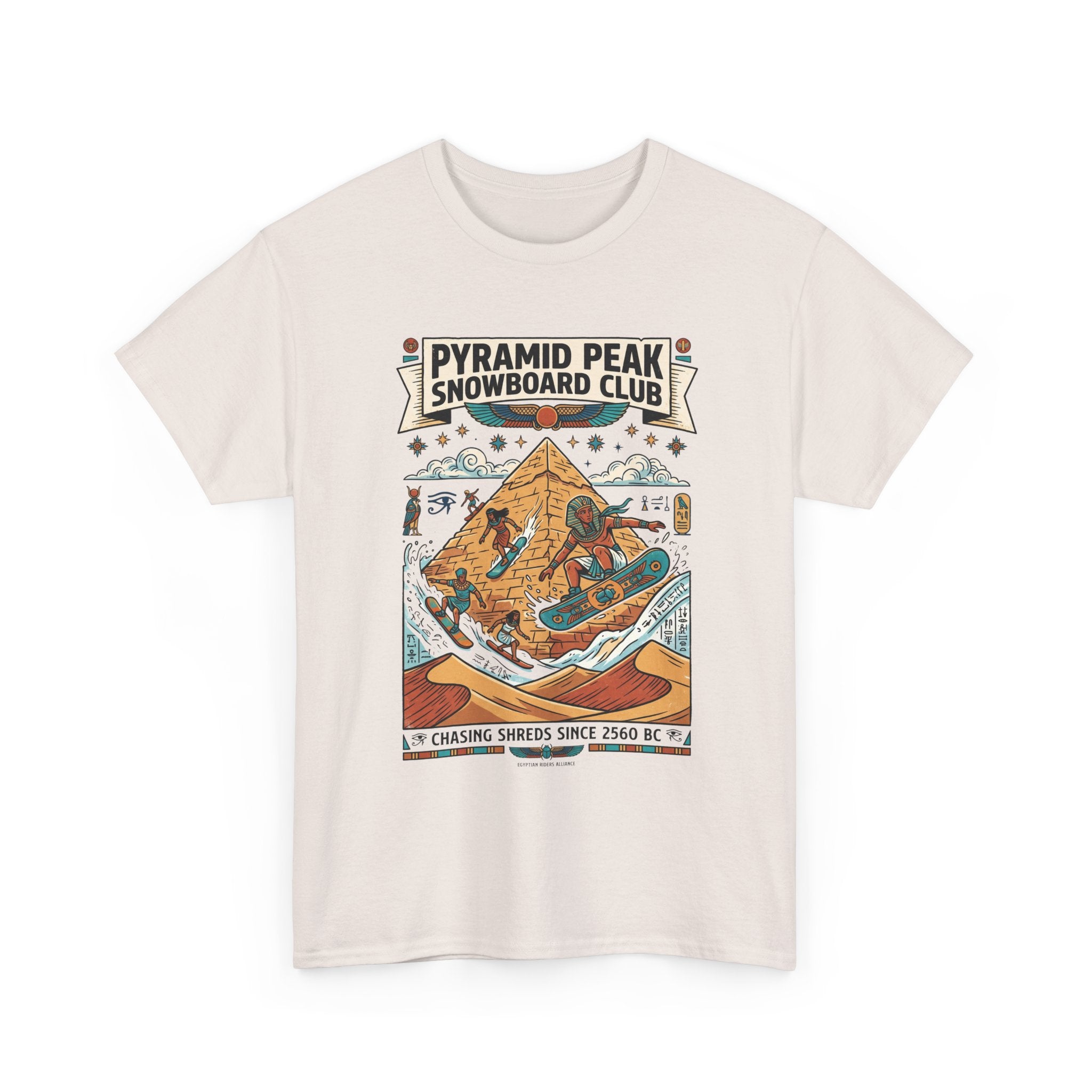 Snowboard Club Graphic Tee — "Pyramid Peak Snowboard Club" Vintage Winter Shirt