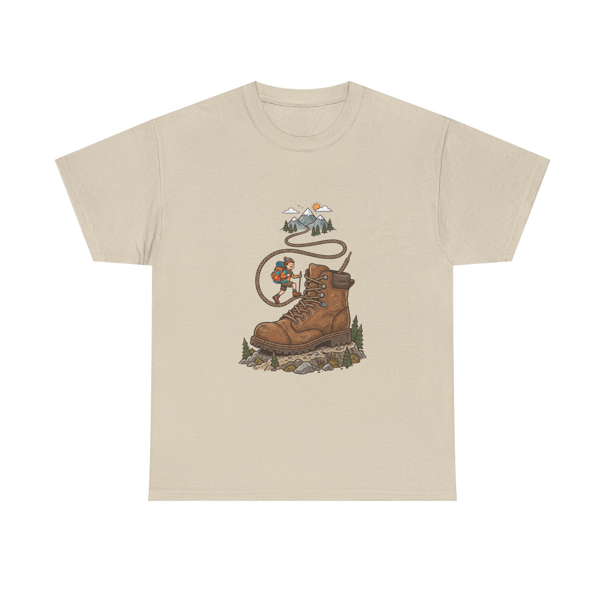 Hiking Boot Adventure Graphic Tee — Outdoor Trail Camper Shirt