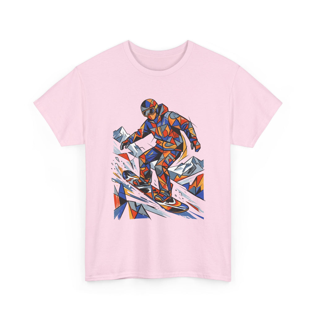 Snowboarder Geometric Art Tee
