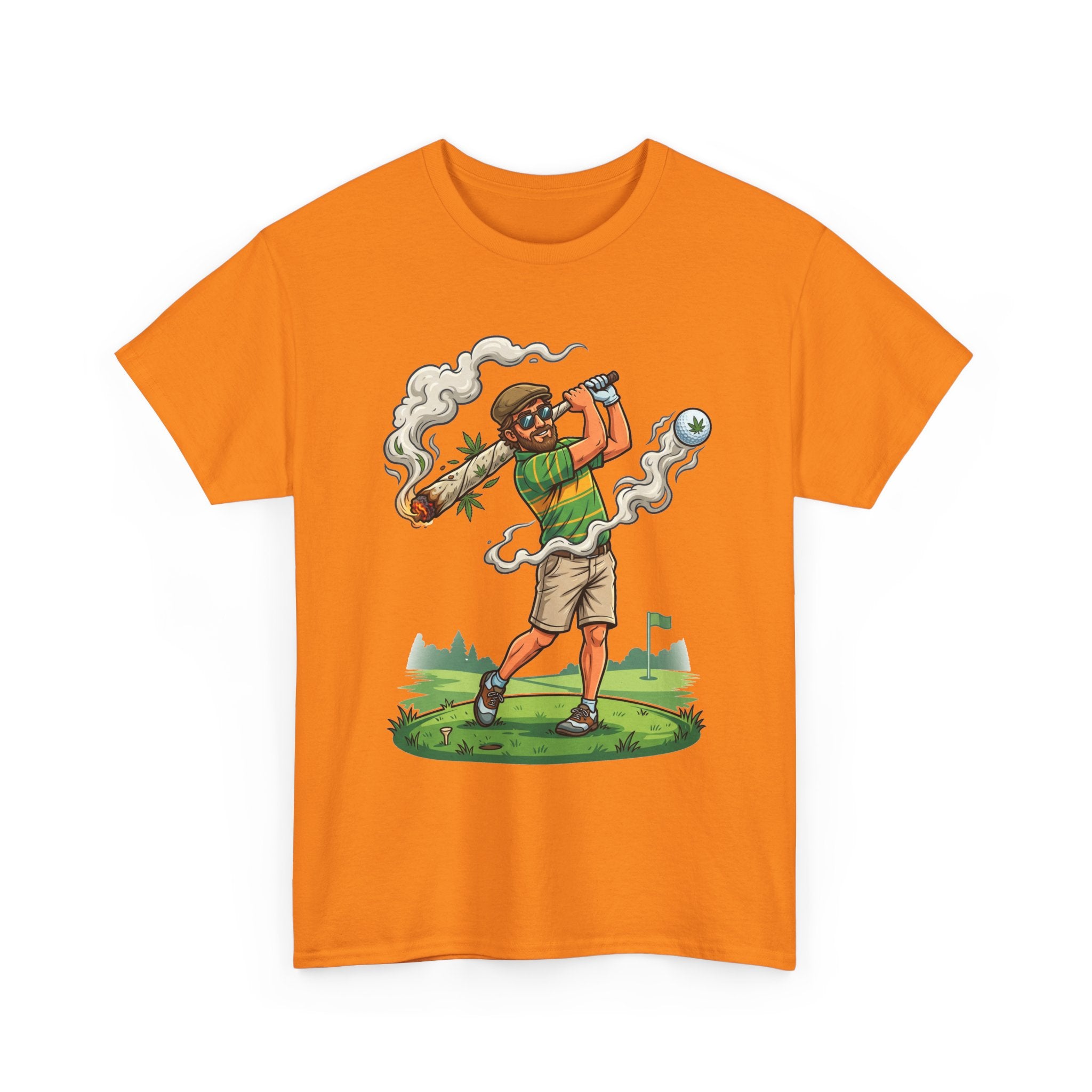 Golf Golfer Weed Smoking Club T-Shirt — Funny Golf Graphic Tee