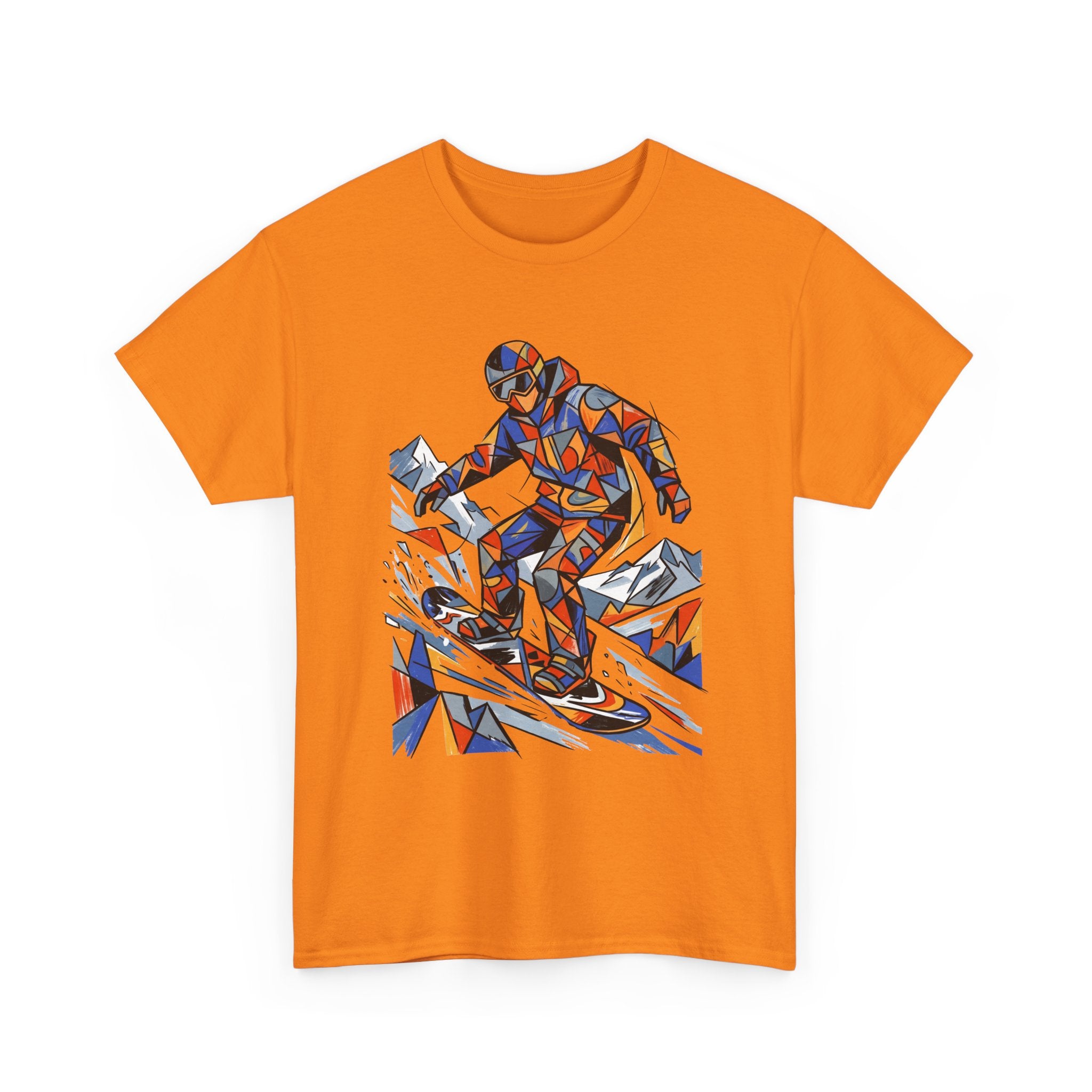 Snowboarder Geometric Art Tee