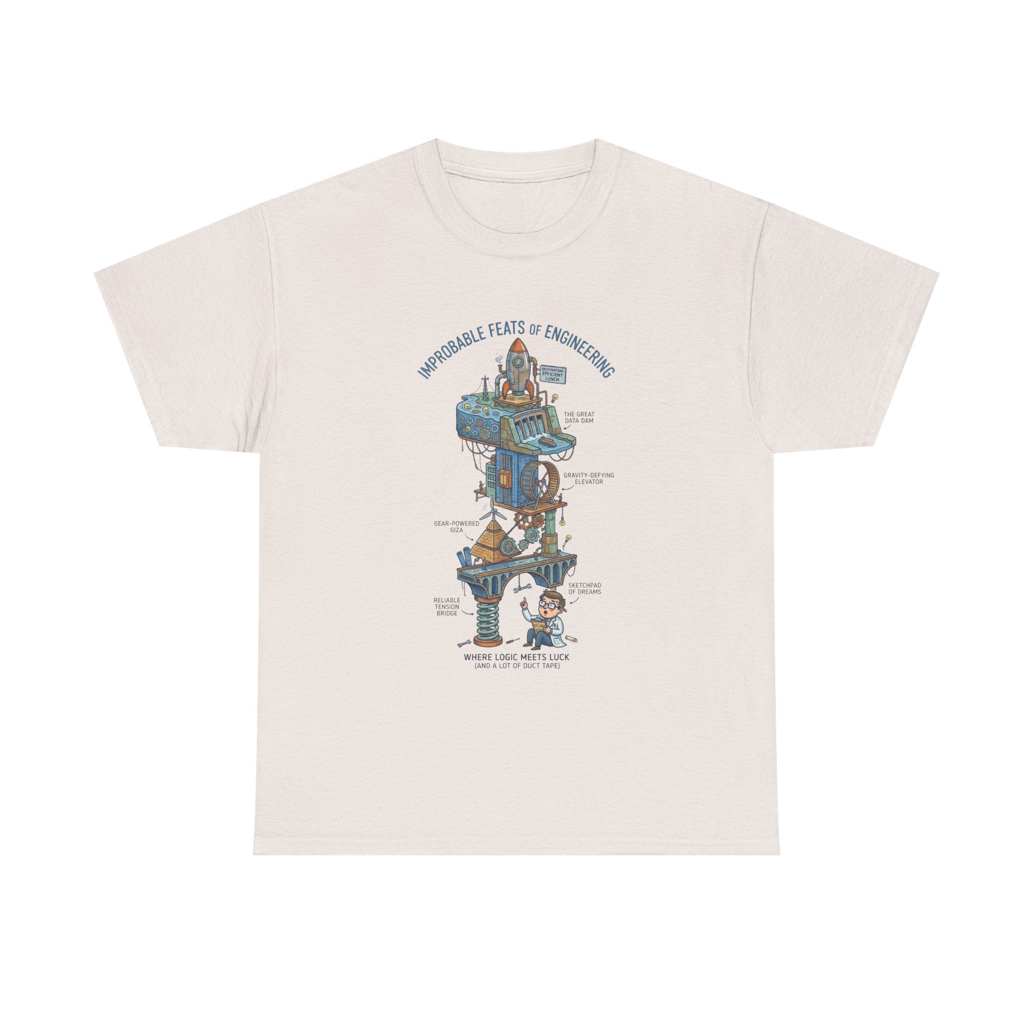 Engineering Feats T‑Shirt — Engineering Diagram Tee