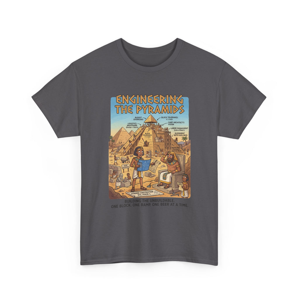 T-Shirt — "Engineering the Pyramids" Vintage Egypt Graphic Tee