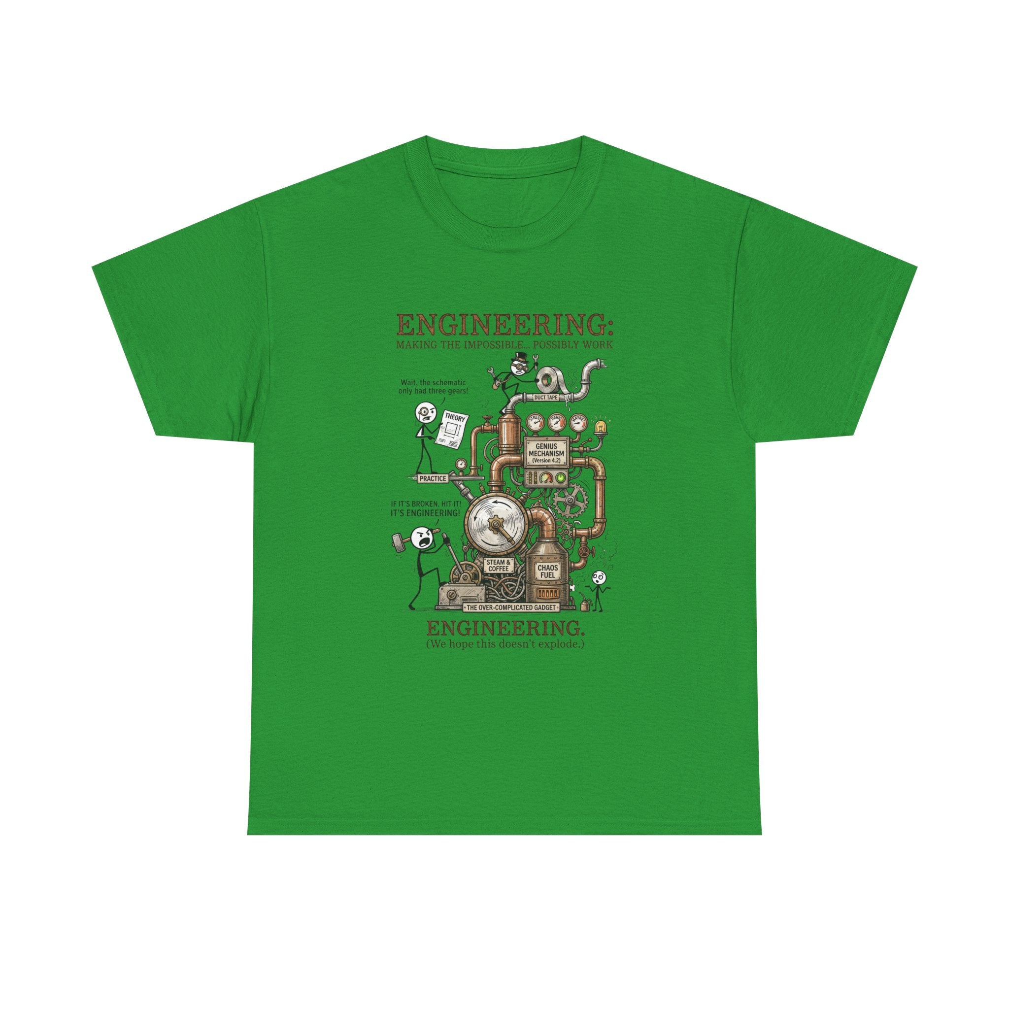 Engineering T‑Shirt – Coffee Diagram Tee (Funny "Engineering: Making the Impossible Work")
