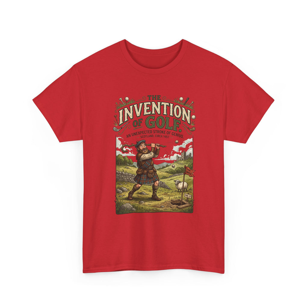 Golf Tee — 'The Invention of Golf' Vintage Golfing Graphic Shirt