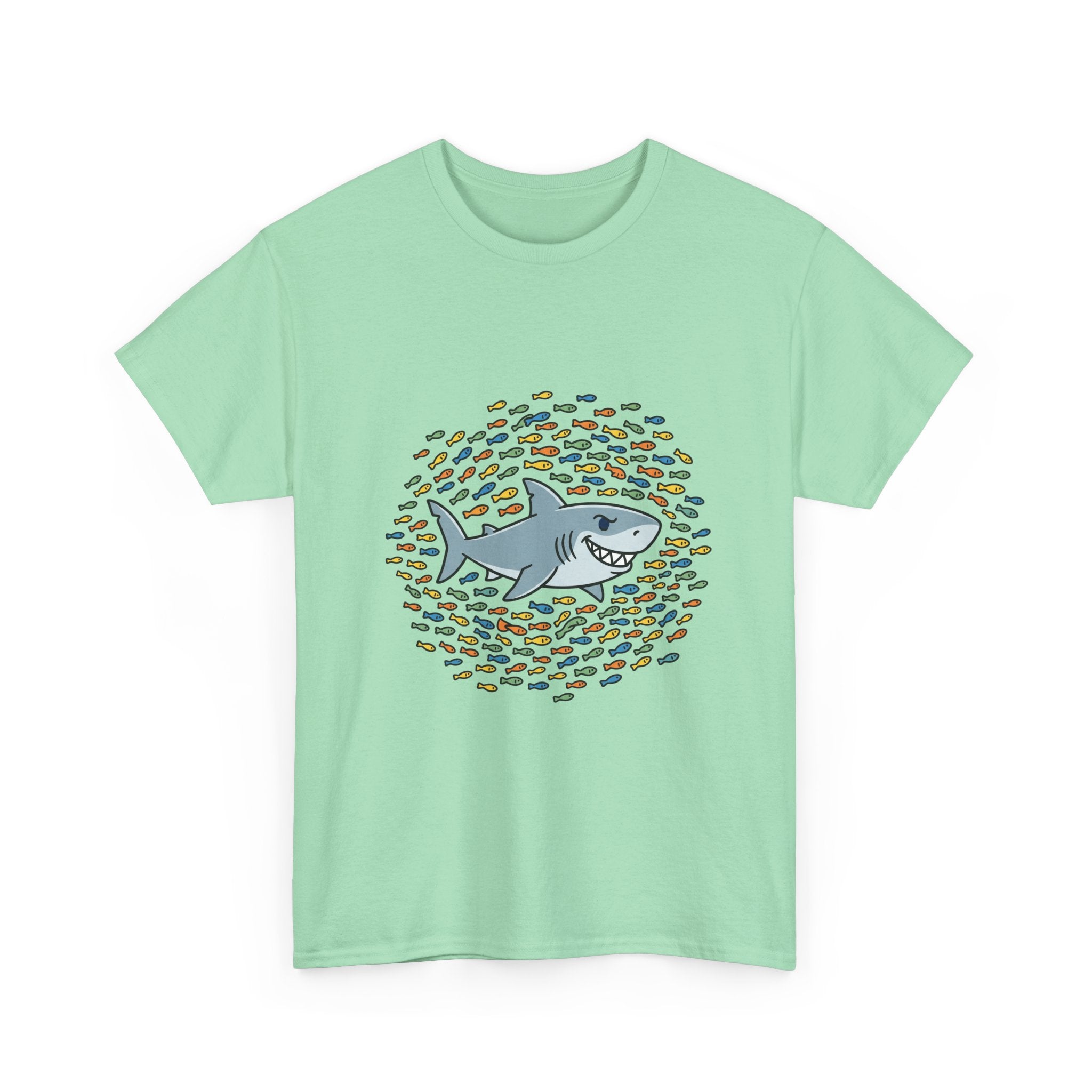 Shark and School Graphic Tee — Cute Ocean Kids Shirt