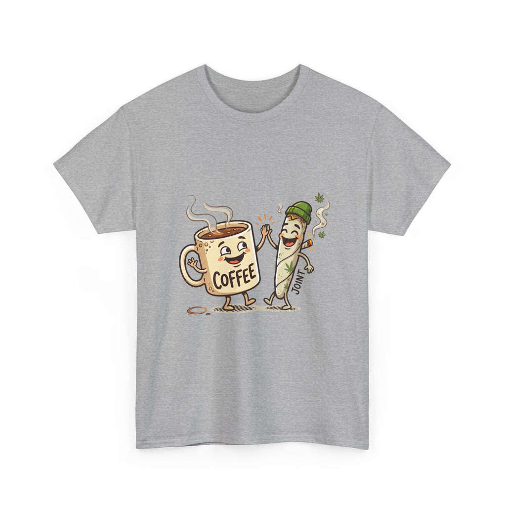 Coffee & a Joint Friends T-Shirt — Funny Breakfast Cartoon Tee