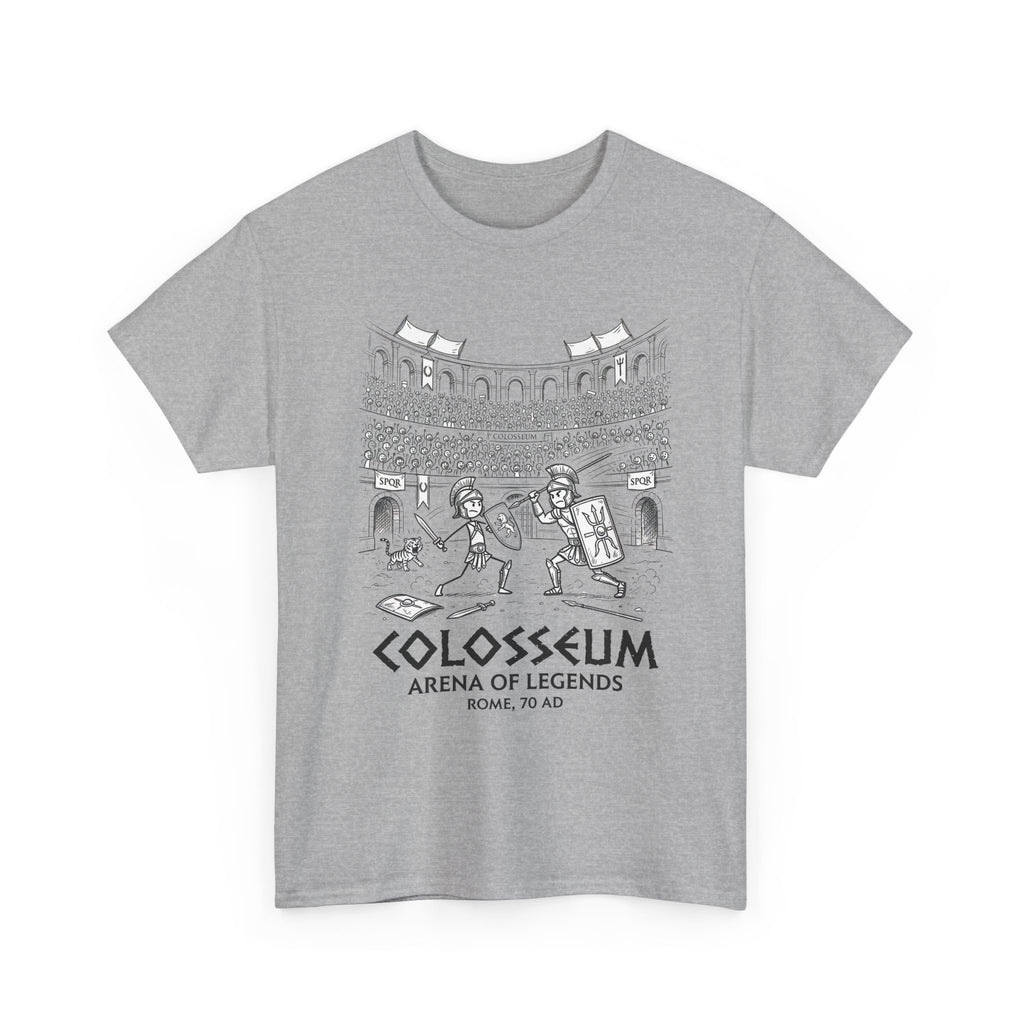 Colosseum Arena of Legends Graphic Tee — Roman Gladiator Coliseum Shirt