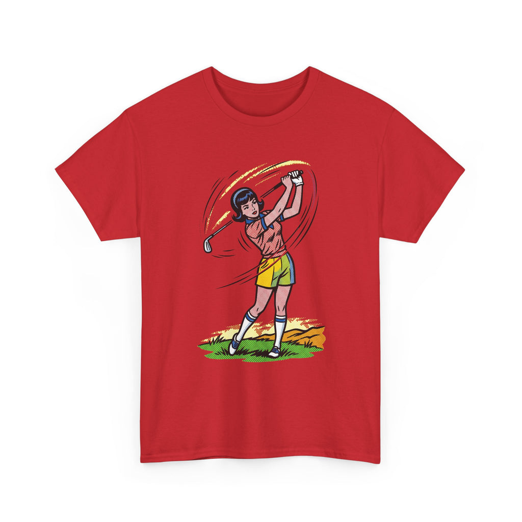 Golf Swing Graphic Tee — Vintage Golfer Illustration T-Shirt