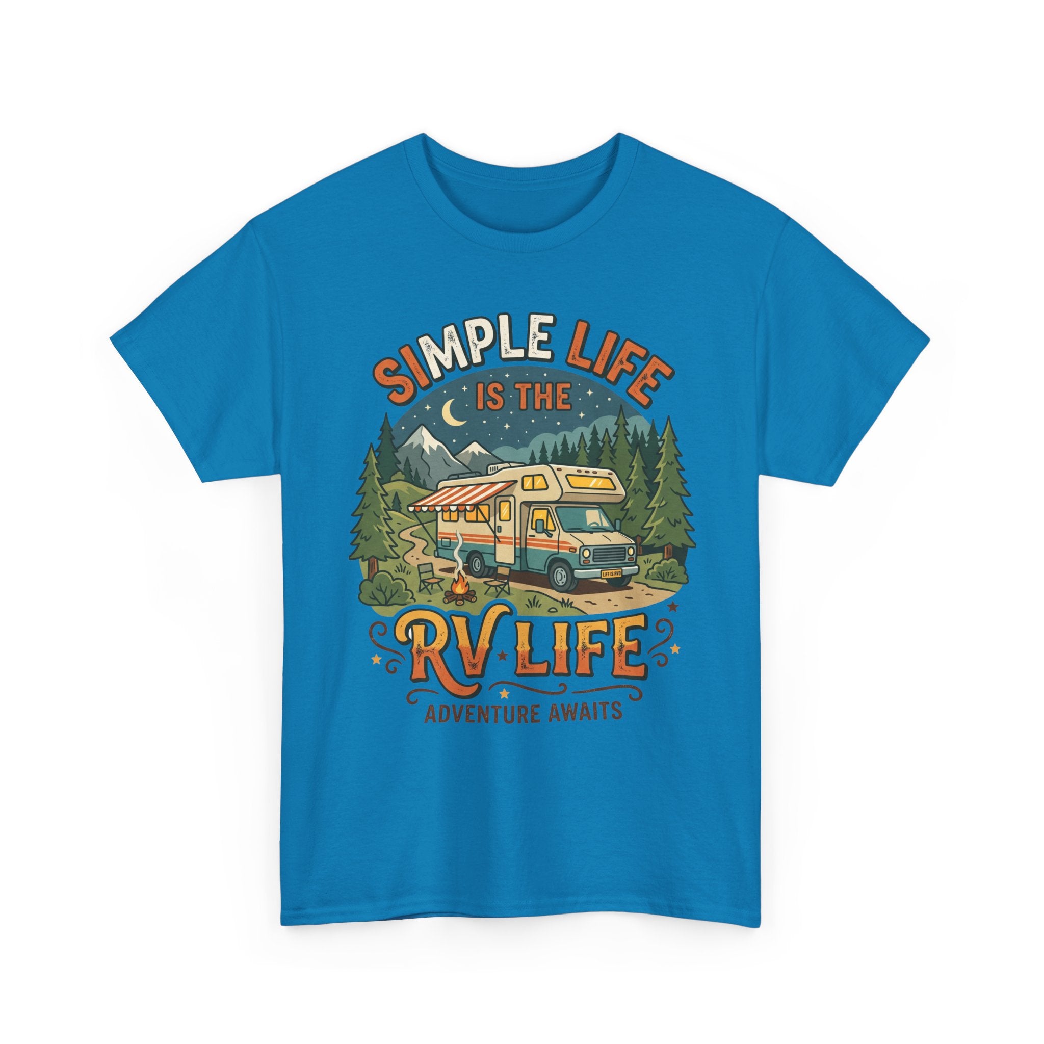 RV Life T‑Shirt — "Simple Life is the RV Life: Adventure Awaits" Camping Graphic Tee