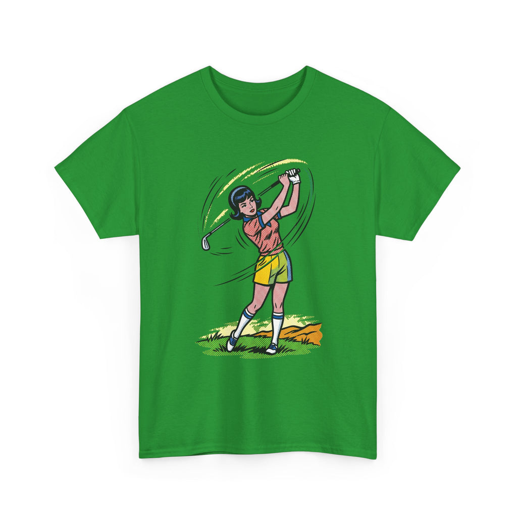 Golf Swing Graphic Tee — Vintage Golfer Illustration T-Shirt