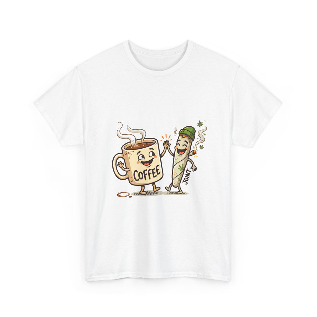 1 Coffee & a Joint Friends T-Shirt — Funny Breakfast Cartoon Tee