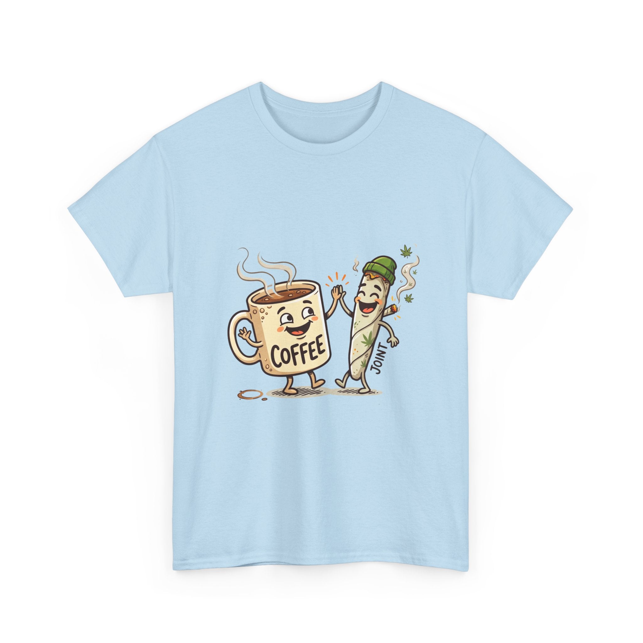 Coffee & a Joint Friends T-Shirt — Funny Breakfast Cartoon Tee